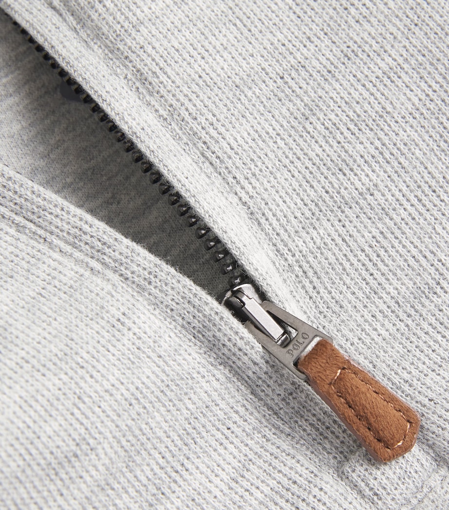 Cotton Logo Quarter-Zip Sweater GREY HEATHER Image 5