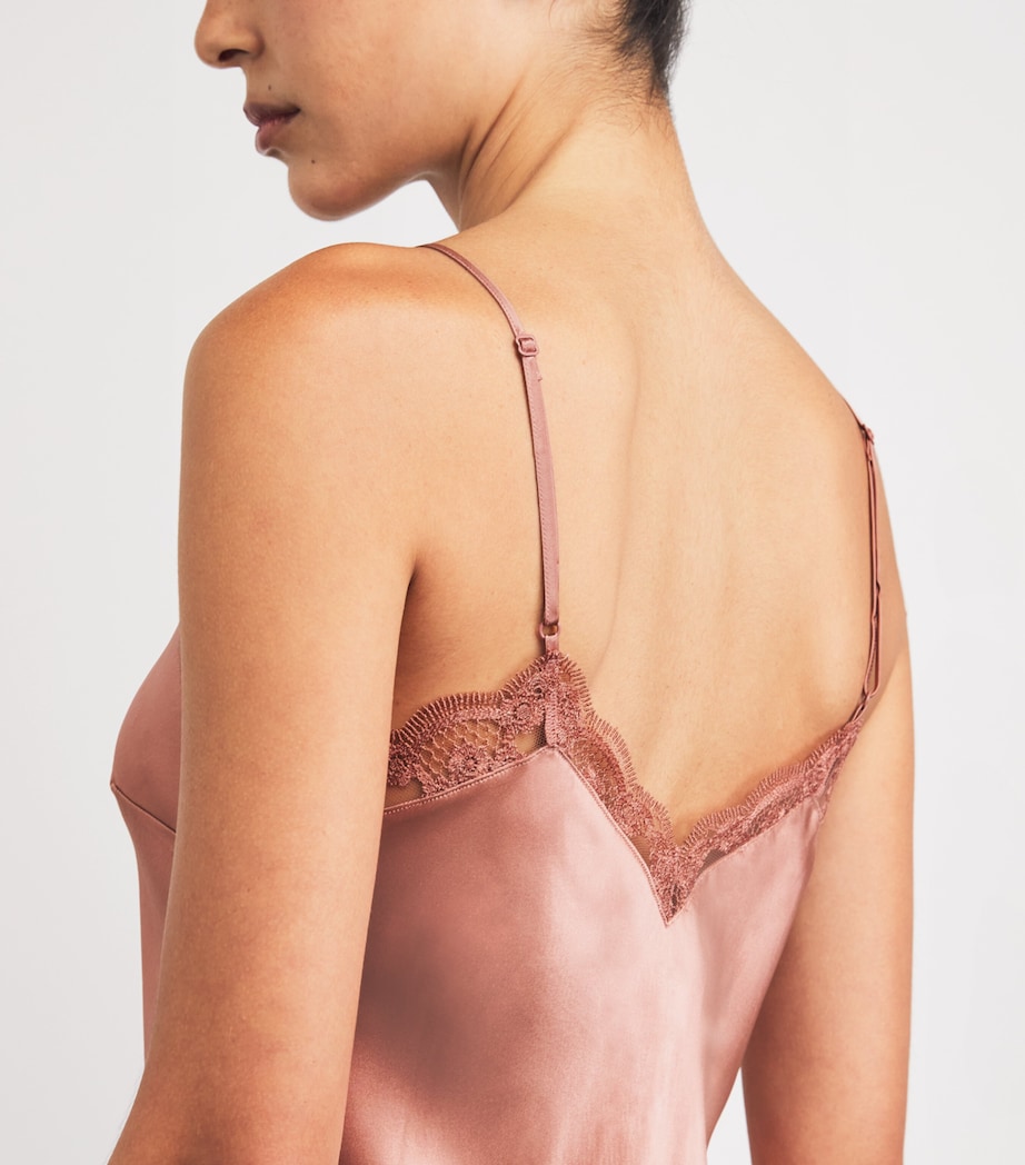 Simone Perele Womens Silk Love Me Nightdress Smokey Pink Image 3