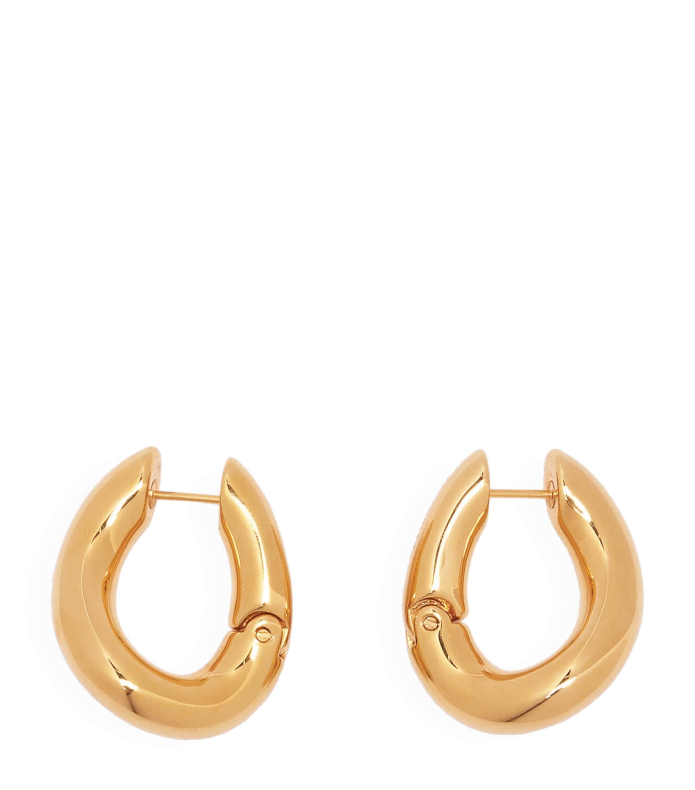 Balenciaga Loop Xxs Gold-tone Hoop Earrings