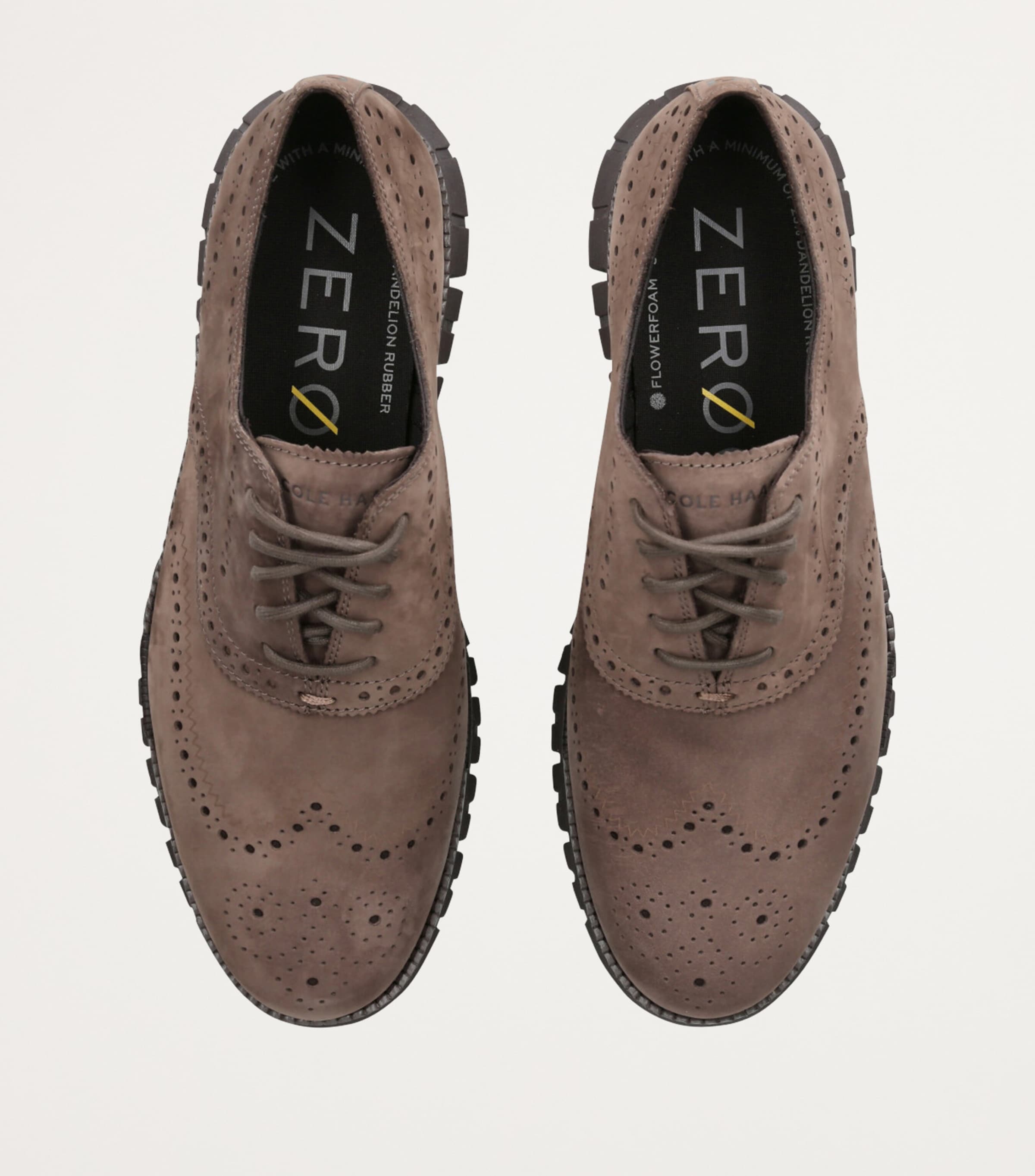 COLE HAAN ZEROGRAND Wingtip Oxford Suede Beige Tan 10.5 Men main image 3