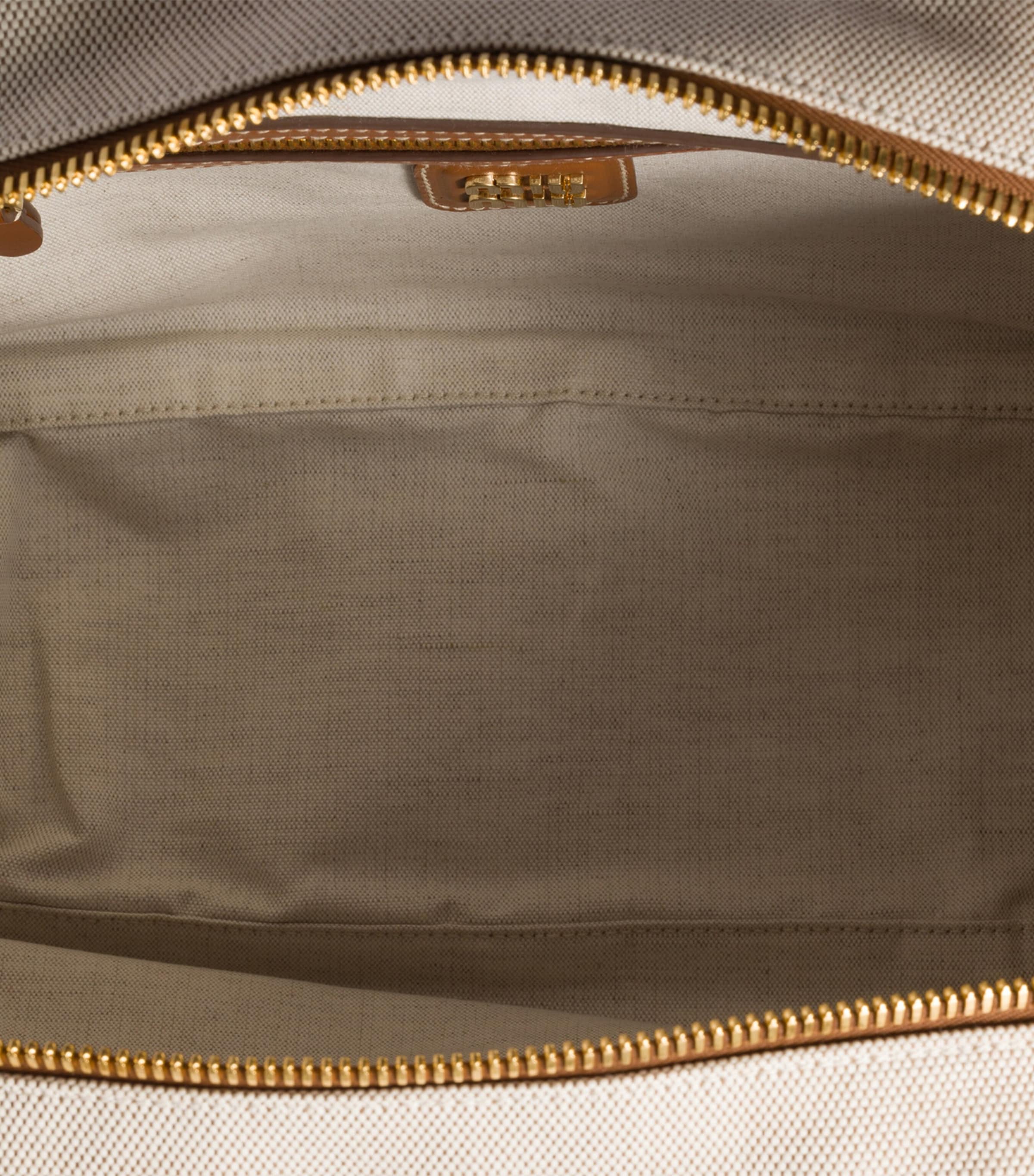 Leather-Canvas Beau Top-Handle Bag F062F Image 6