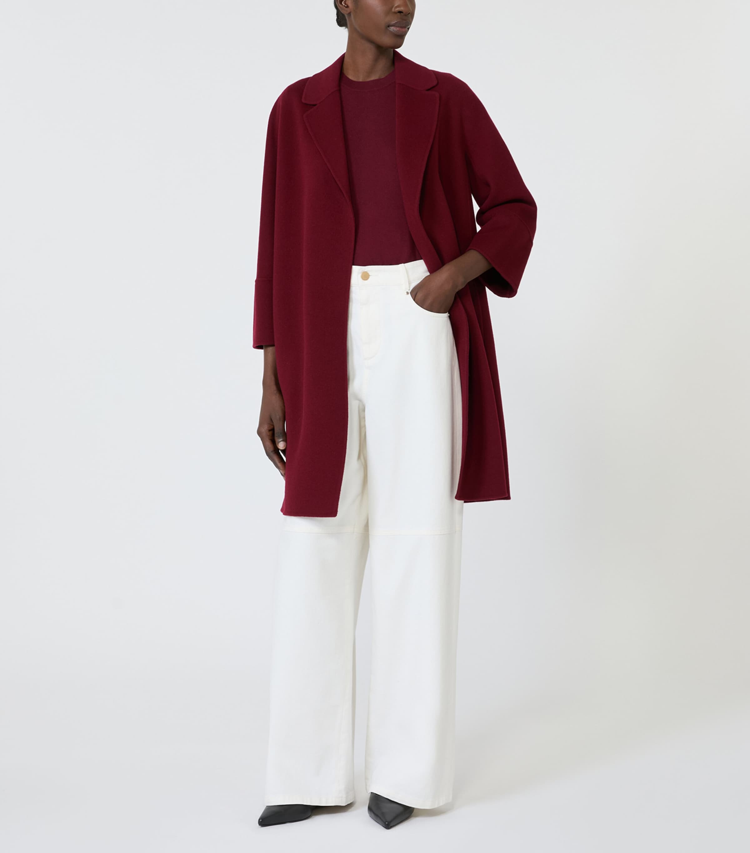 Max Mara Womens Wide-Leg Jeans White Image 4