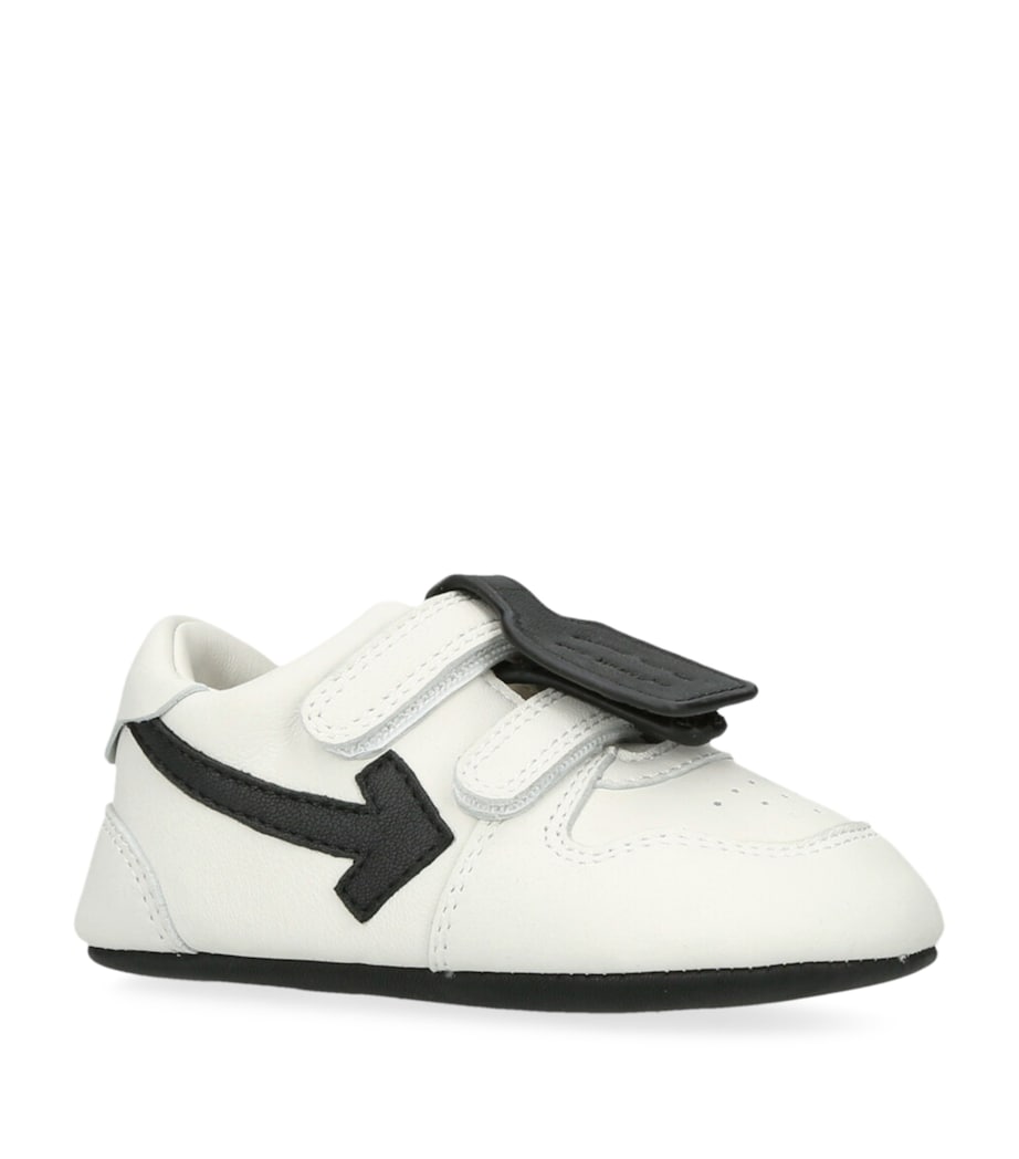 Off-White Kids Leather Out of Office Sneakers White/blk Image 3