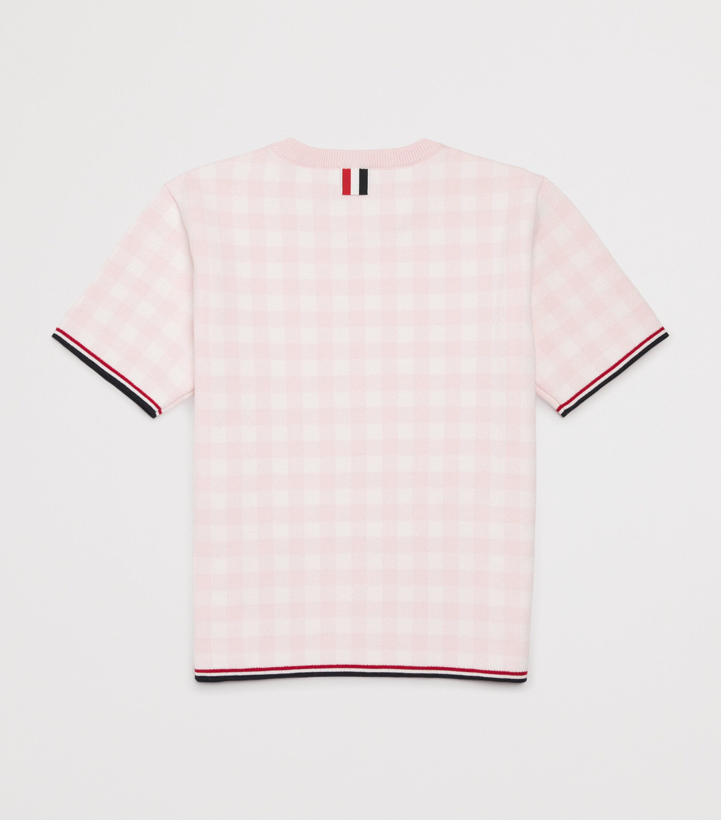 Thom Browne Kids Cotton-Blend Check Sweater (2-12 Years) Light Pink Image 2