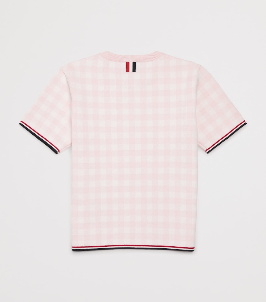 Cotton-Blend Check Sweater (2-12 Years) LIGHT PINK Image 2