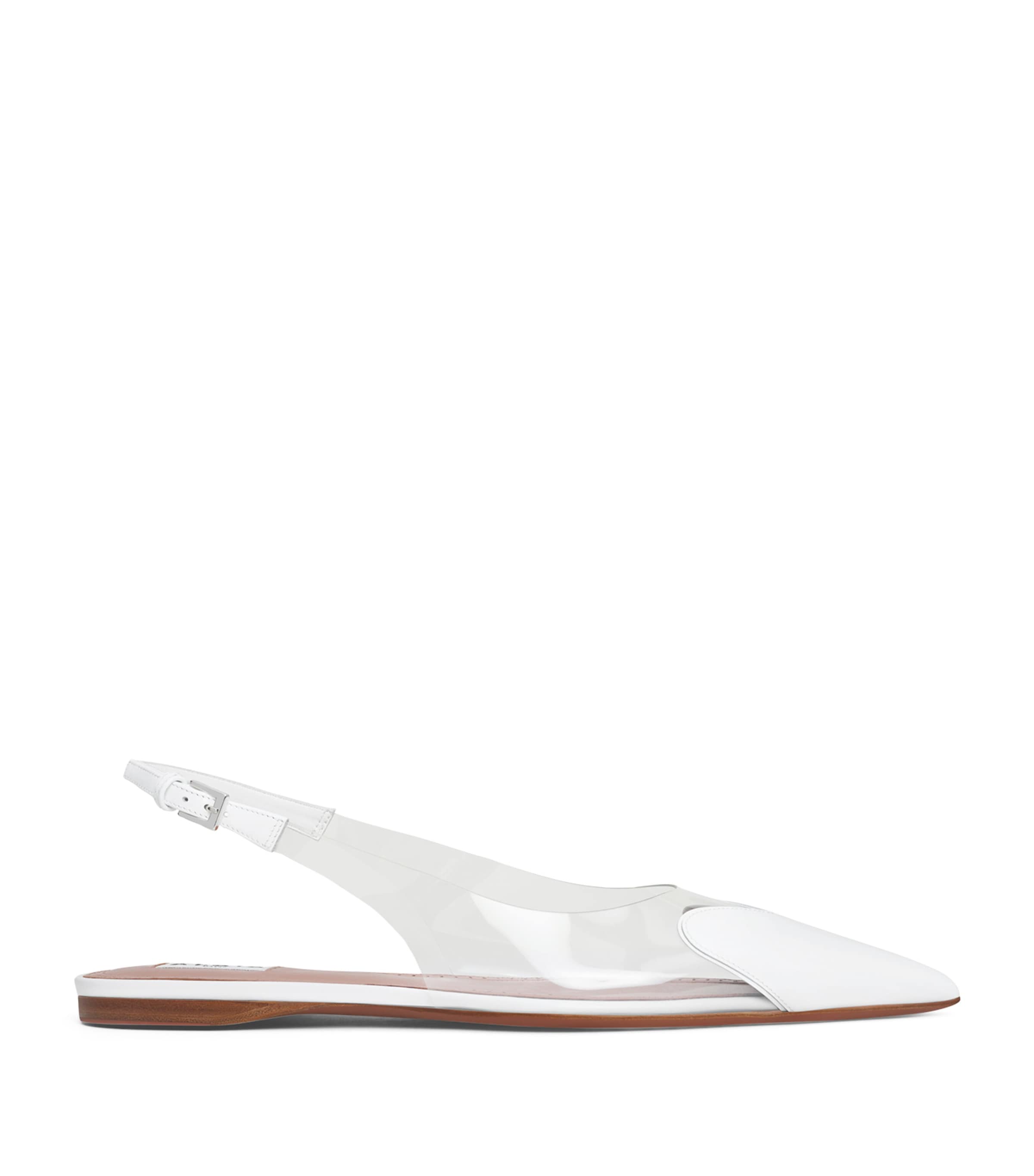 Shop Alaïa Patent Leather Coeur Slingback Pumps In White