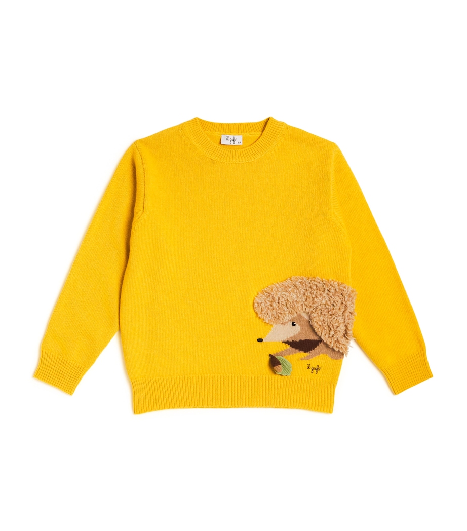 Merino Wool Hedgehog Sweater (4-6 Years) 224MAPLE YELLOW Image 1