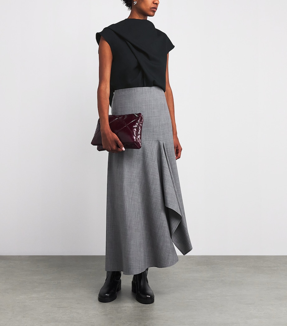 Wool Draped Top 0999 BLACK Image 2