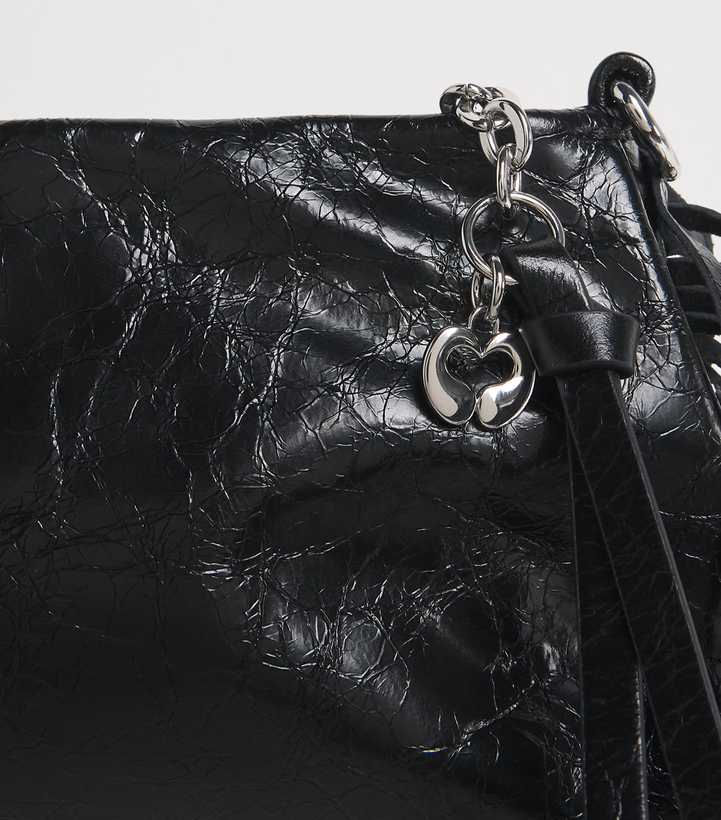 Maje Leather Miss M Clutch Bag Black Image 6