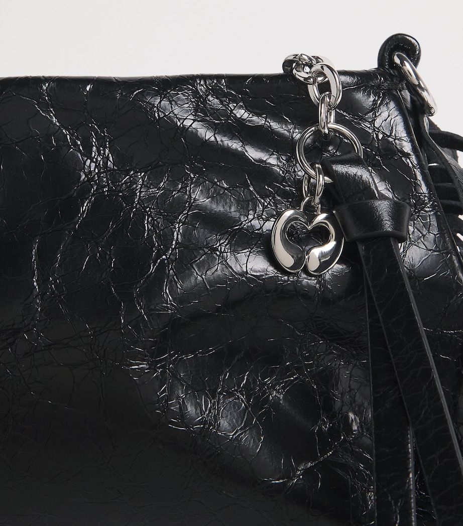 Maje Leather Miss M Clutch Bag Black Image 6