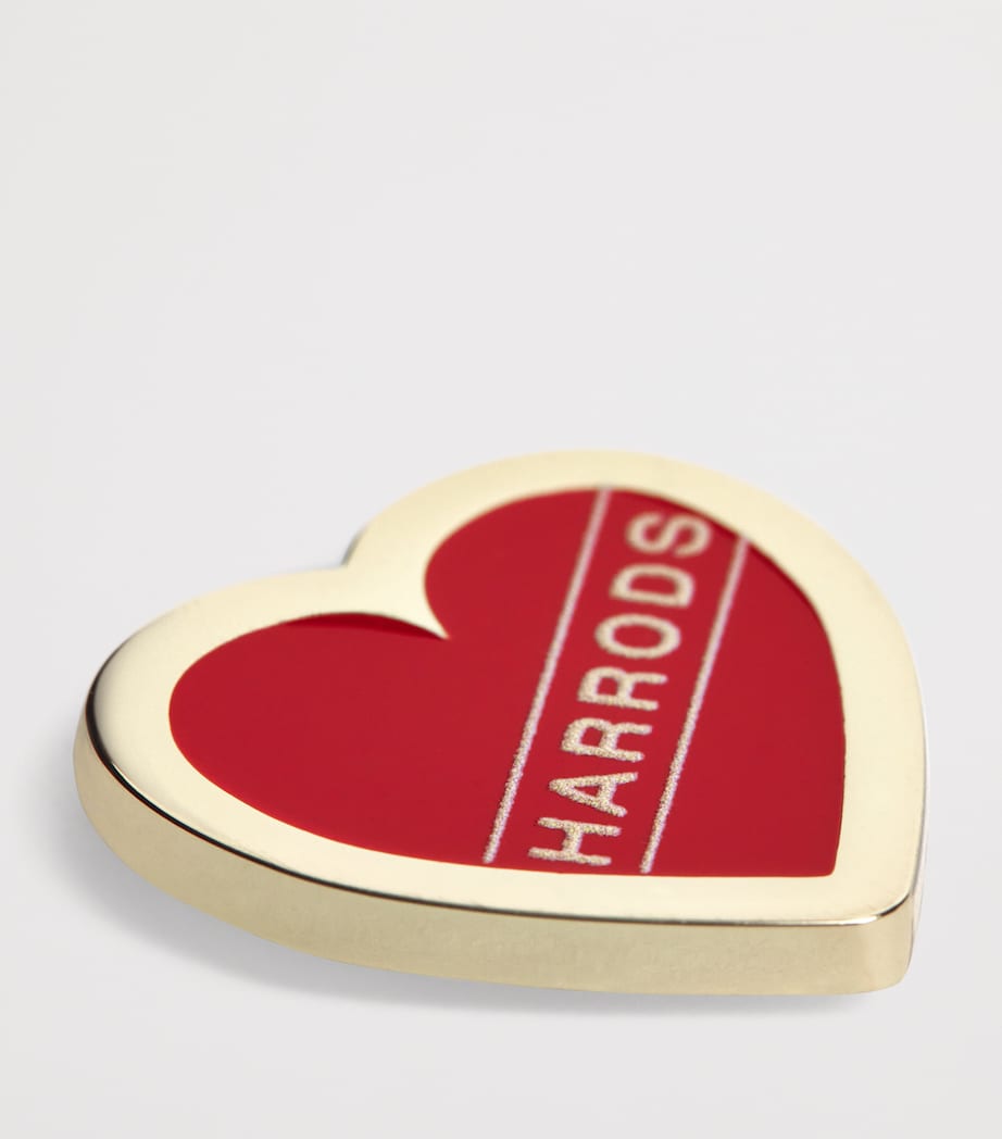 Enamel Heart Pin Badge GOLD Image 2