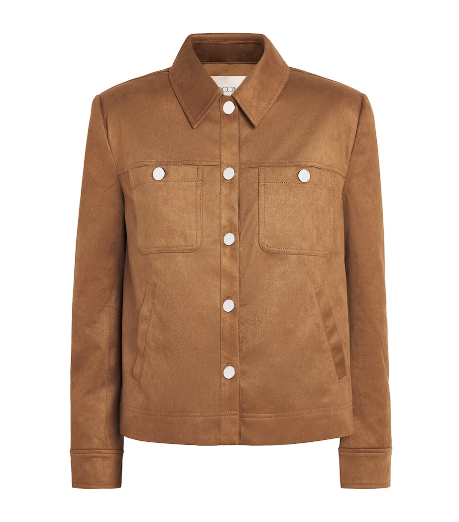 Toccin Womens Faux Suede Isayla Shacket Cedar Image 1