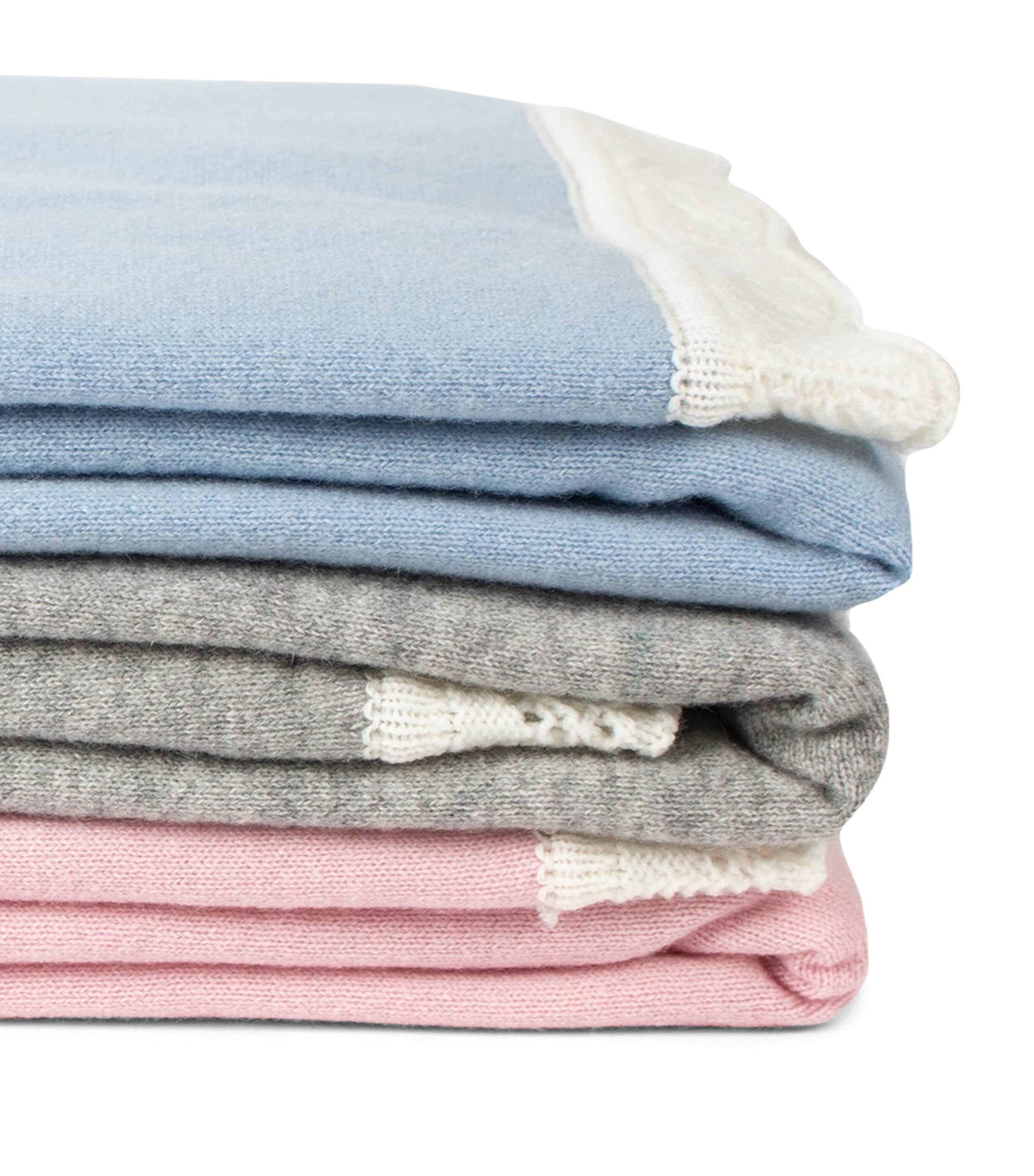 Cashmere Blanket PALE BLUE Image 2