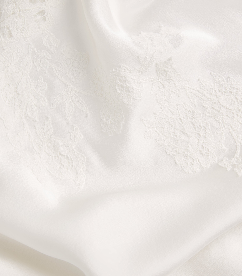 Carine Gilson Womens Silk Lace-Trim Julia Cami Naturel/naturel Image 6