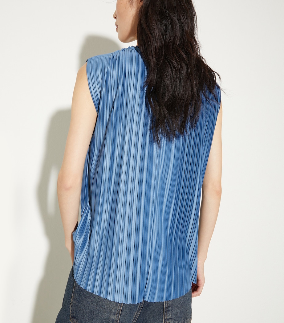 Pleated Tank Top SKY BLUE Image 3