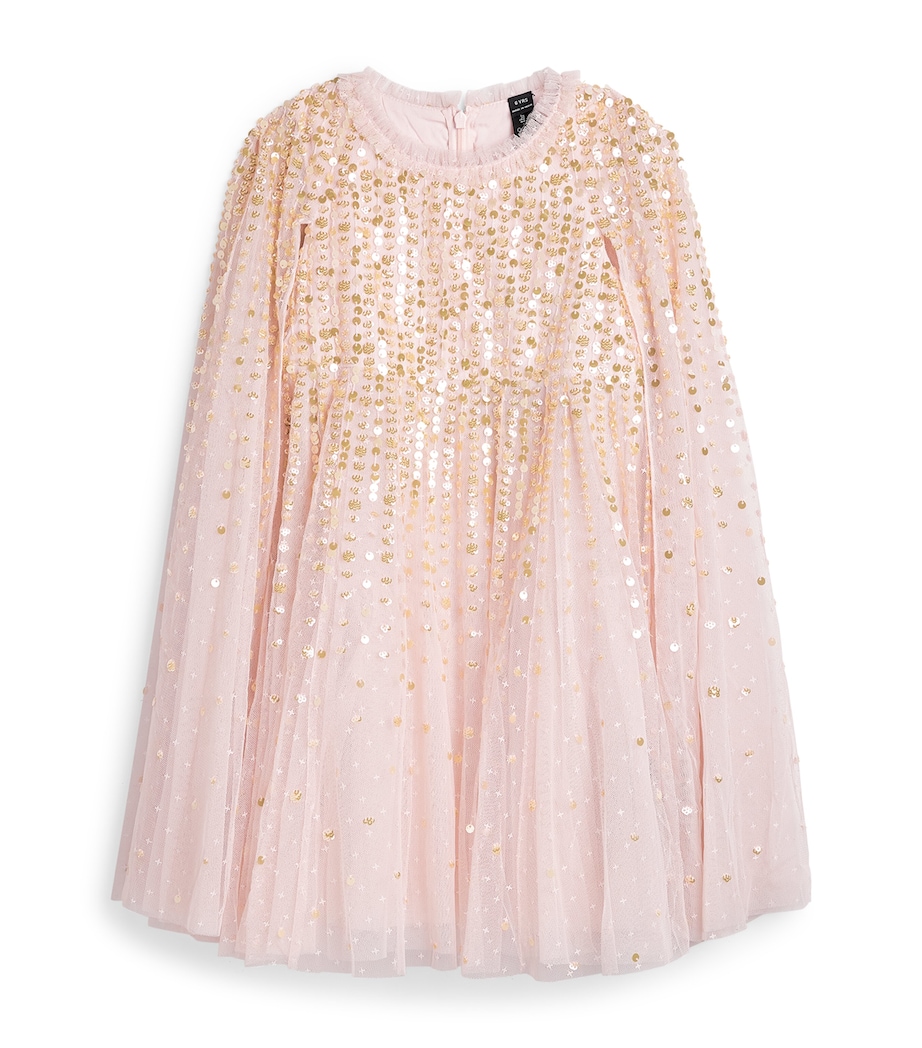 Needle & Thread Tulle Sequin Moonlight Cape Dress (8-12 Years) Shell/gold Image 1