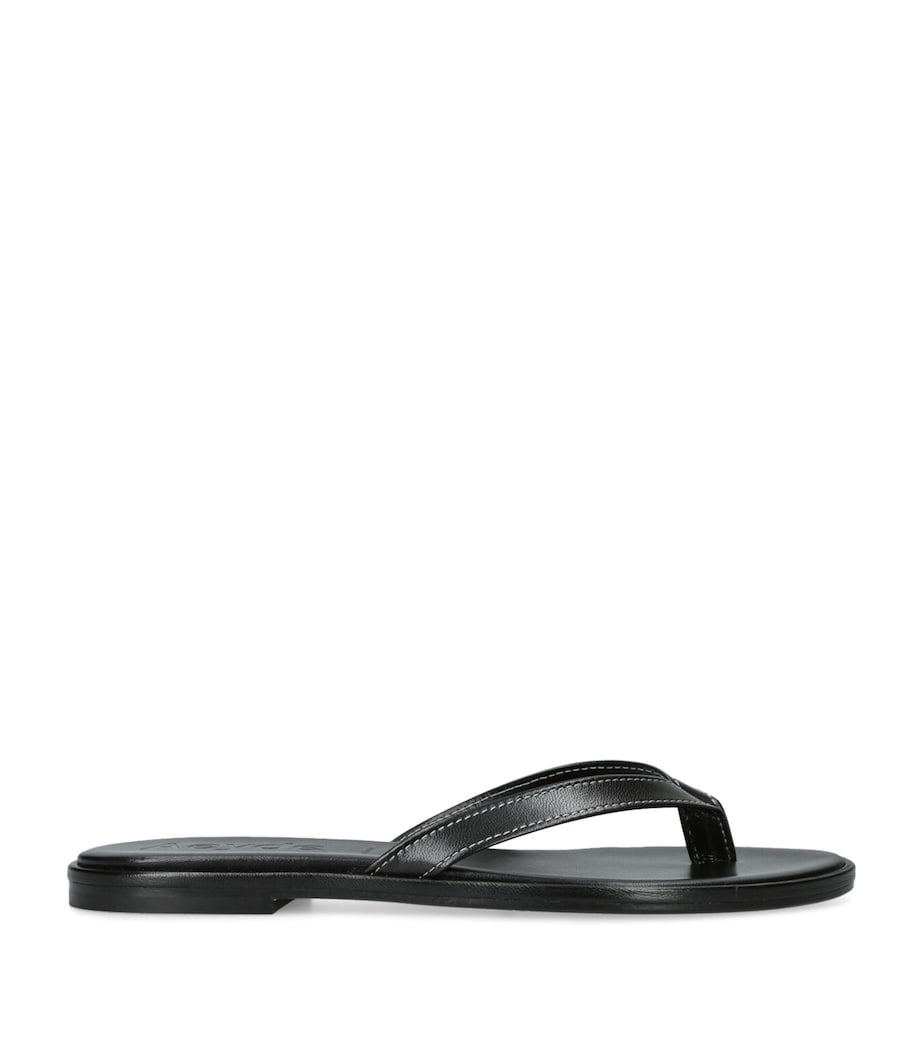 Leather Melody Slides BLACK Image 1