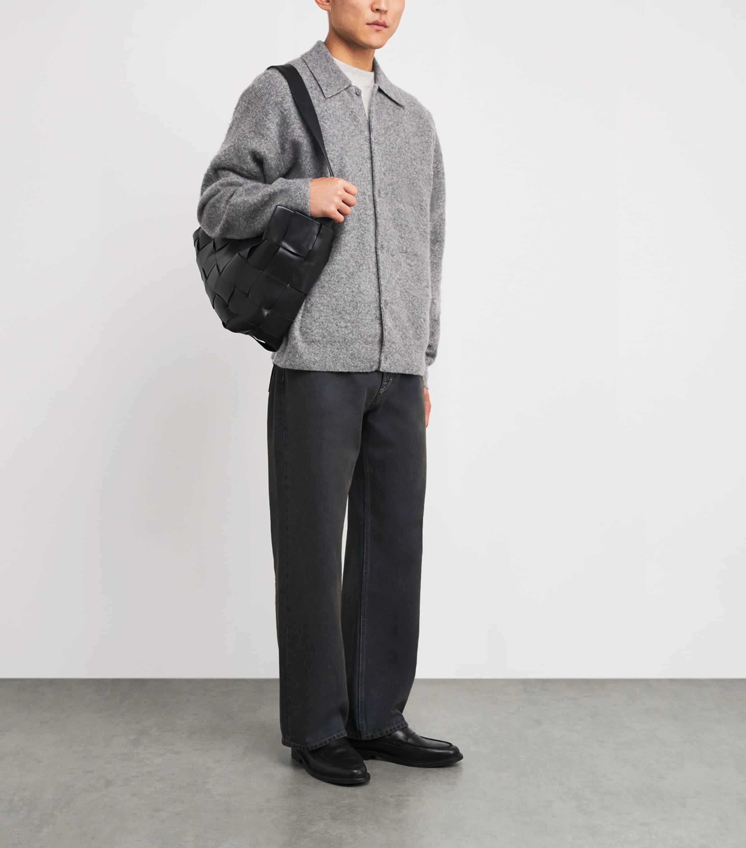 Wool Heathered Cardigan HEATHER GREY Image 2