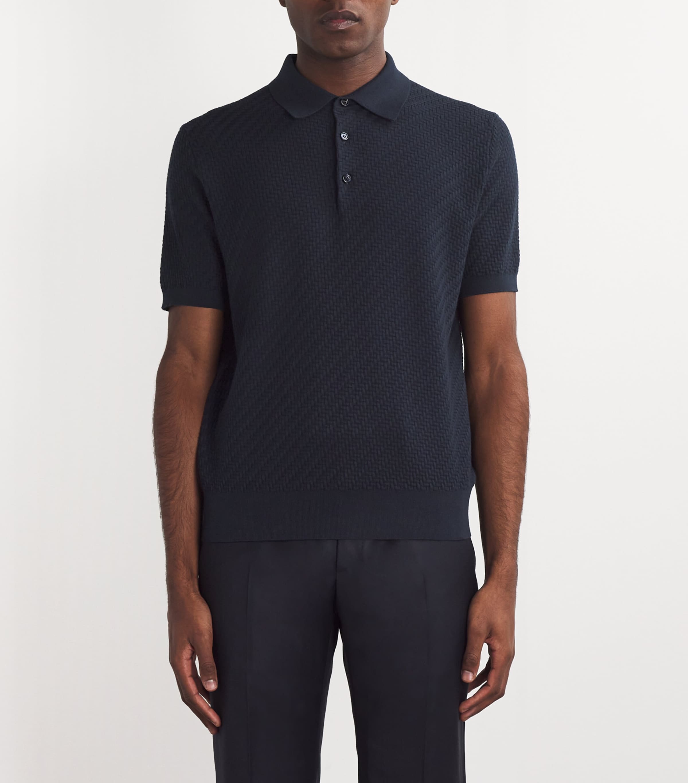 Cotton-Silk-Cashmere Polo Shirt 4100 Image 3