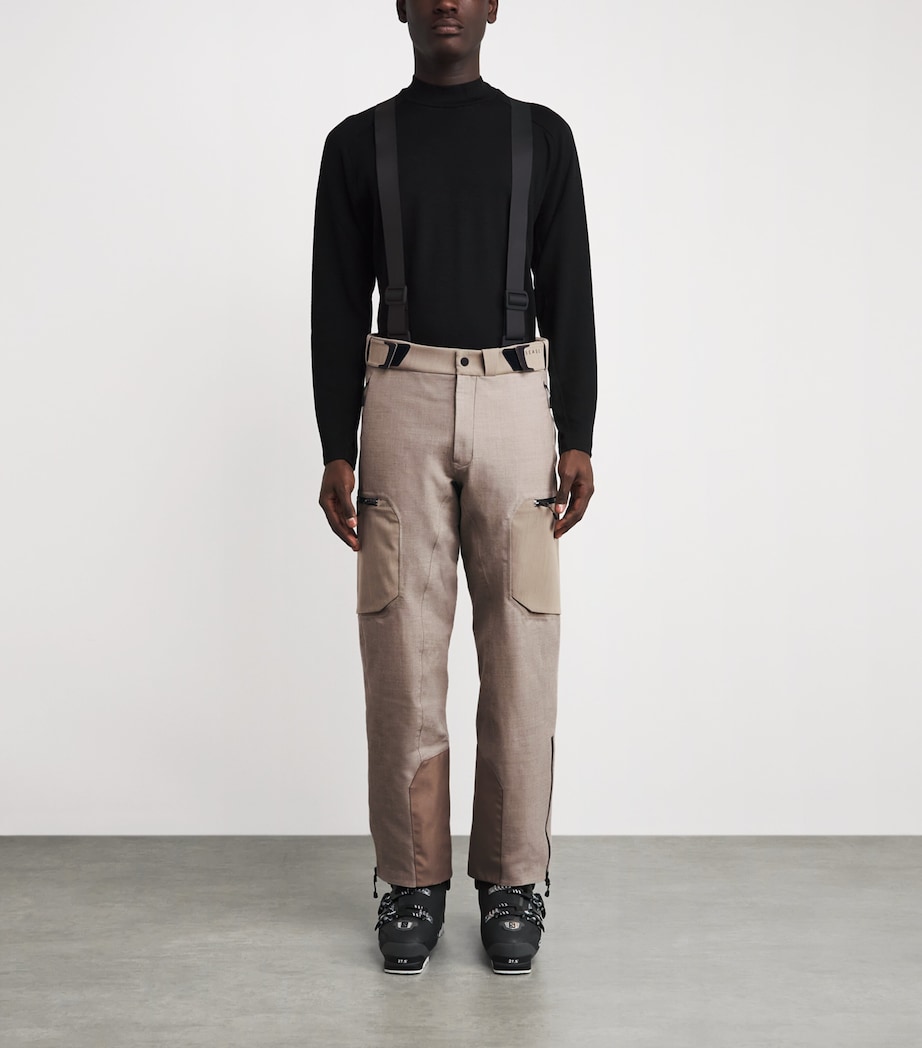 Stretch-Wool Waterproof Trace 2.0 Ski Trousers X34 DRIFTWOOD Image 3