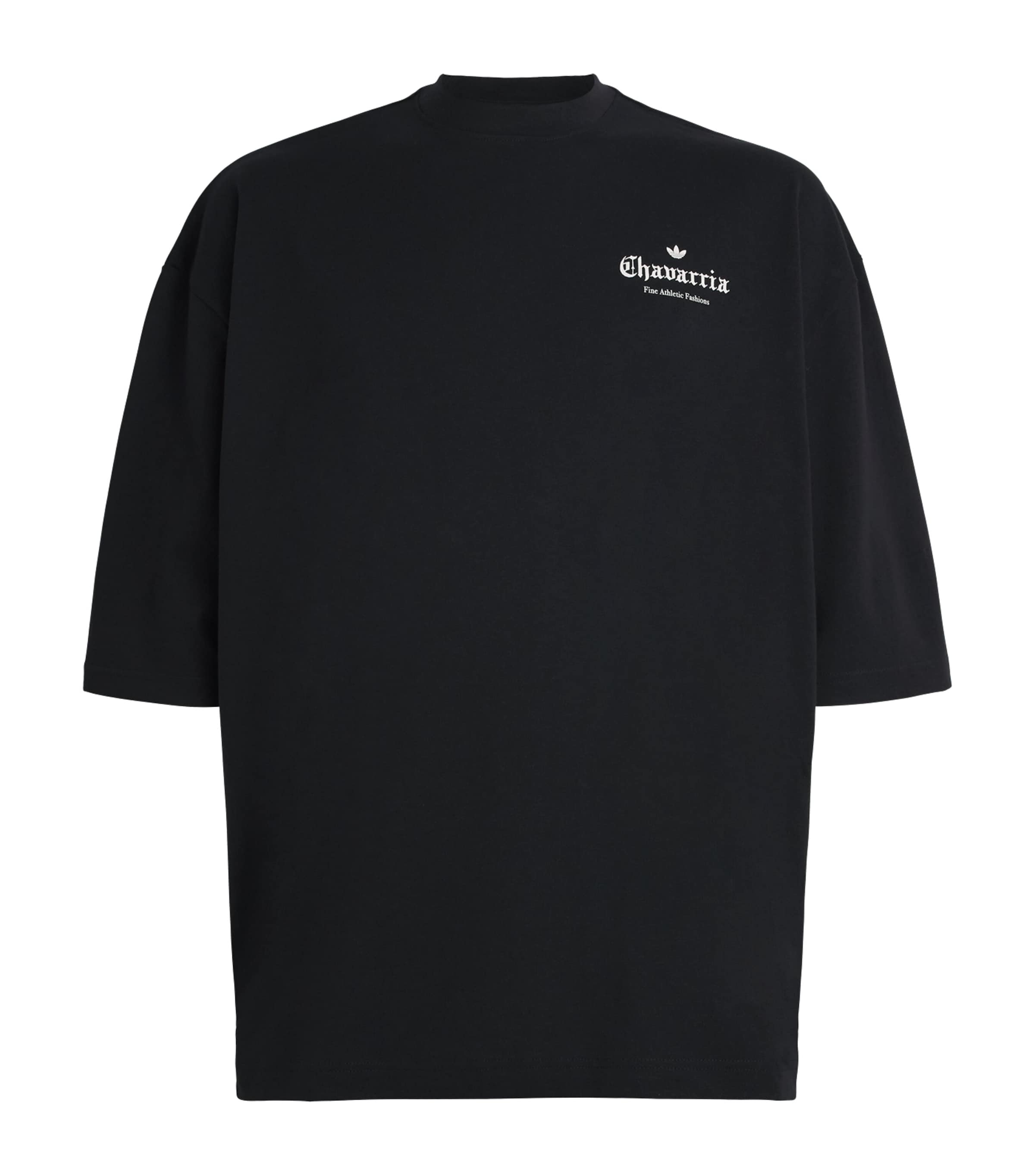 Willy Chavarria Mens x adidas Originals Logo T-Shirt Black Image 1