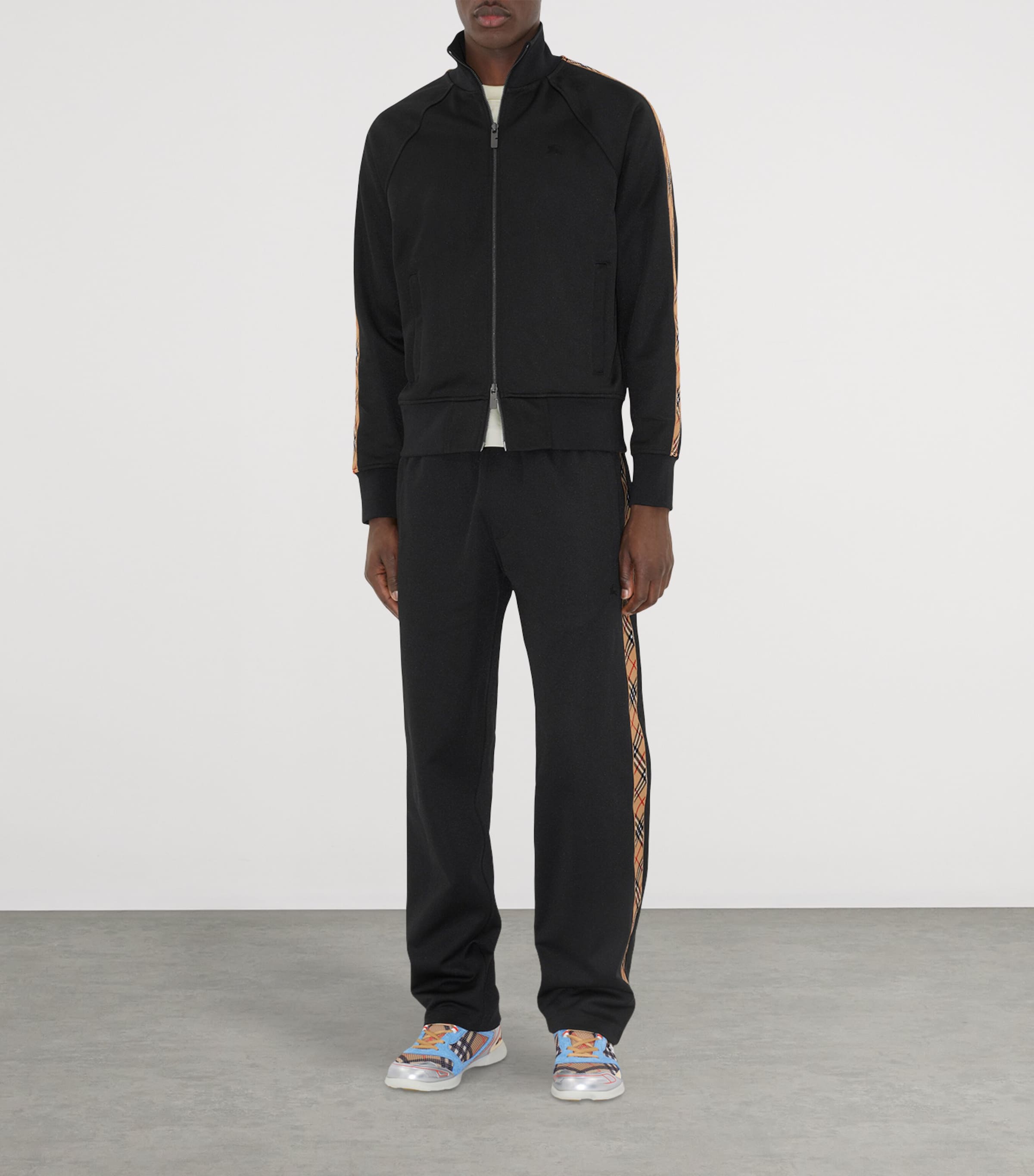 Check-Trim Track Pants BLACK Image 2