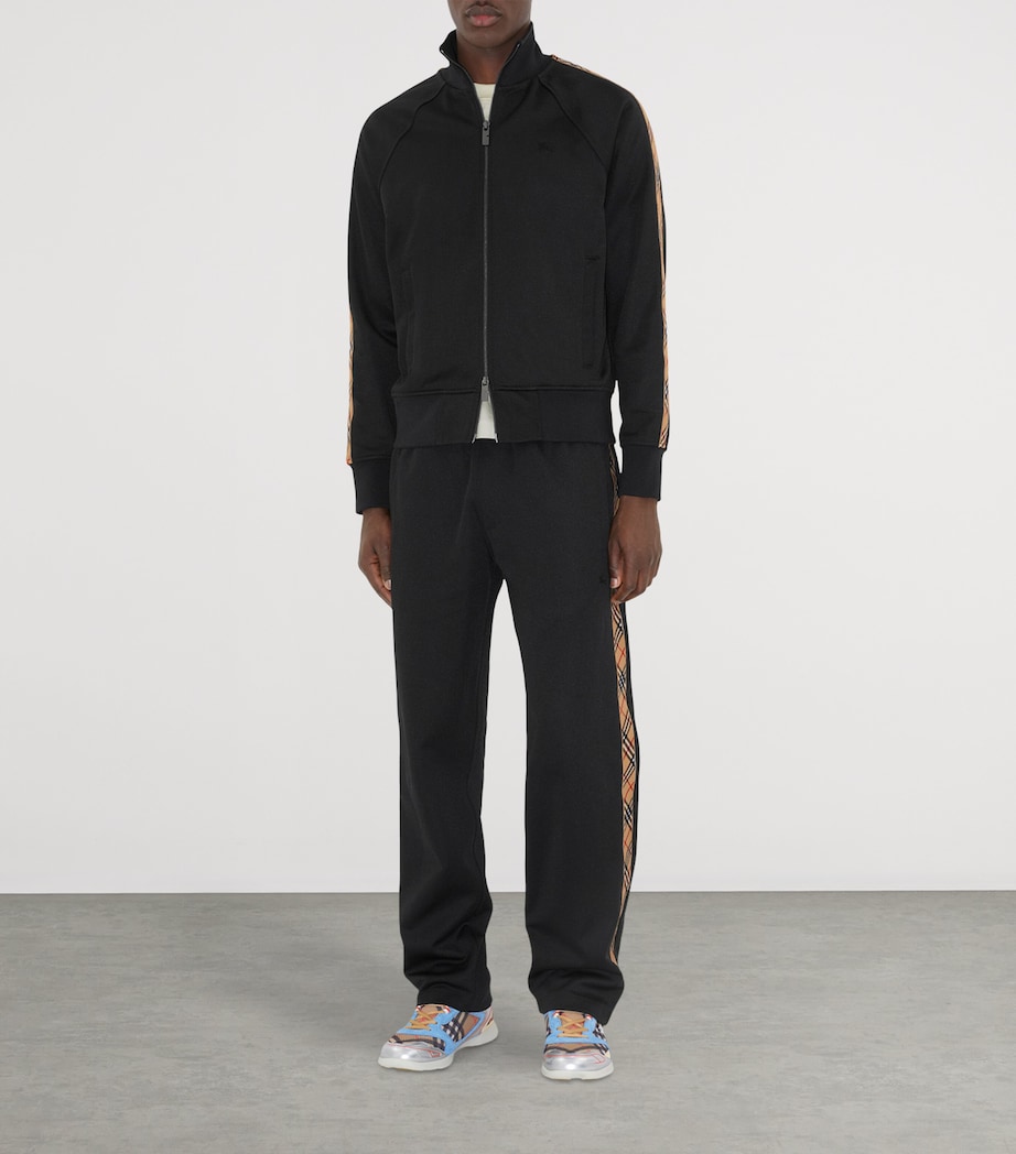 Check-Trim Track Pants BLACK Image 2