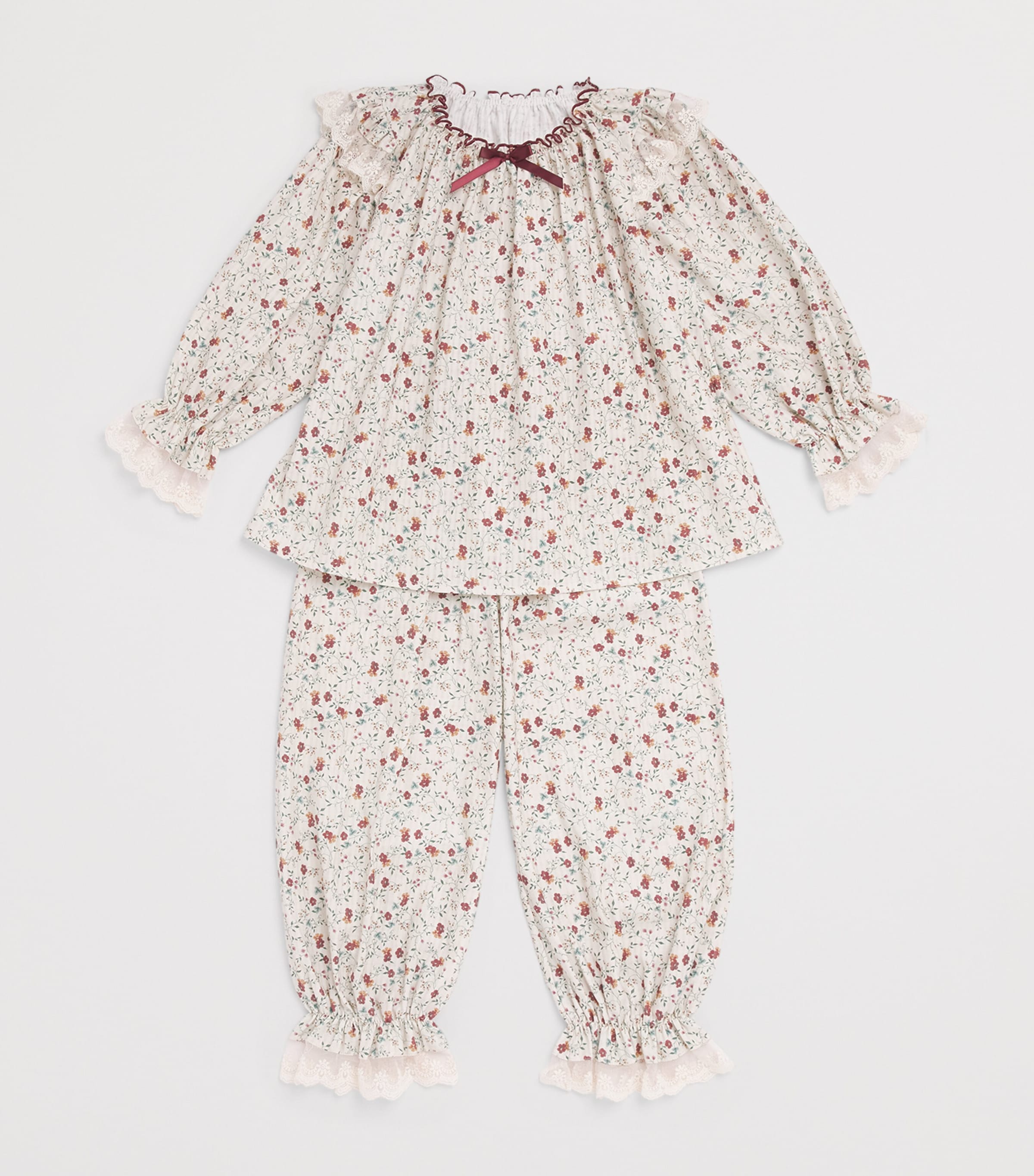 Amiki Floral Daniela Pyjama Set (2-14 Years) Vintage Flowers Image 3