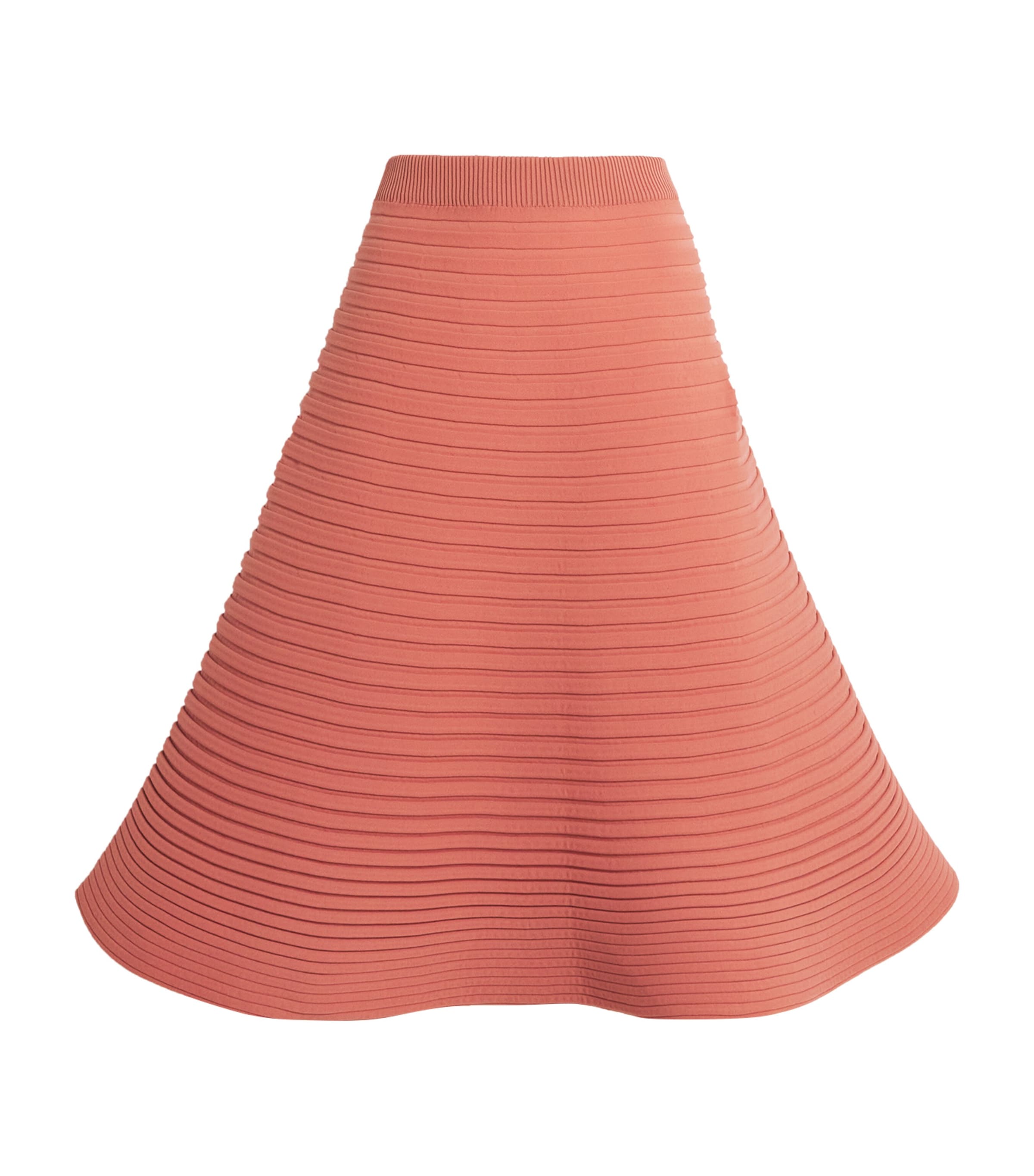 Bounce Knit Midi Skirt CORAL PINK Image 1