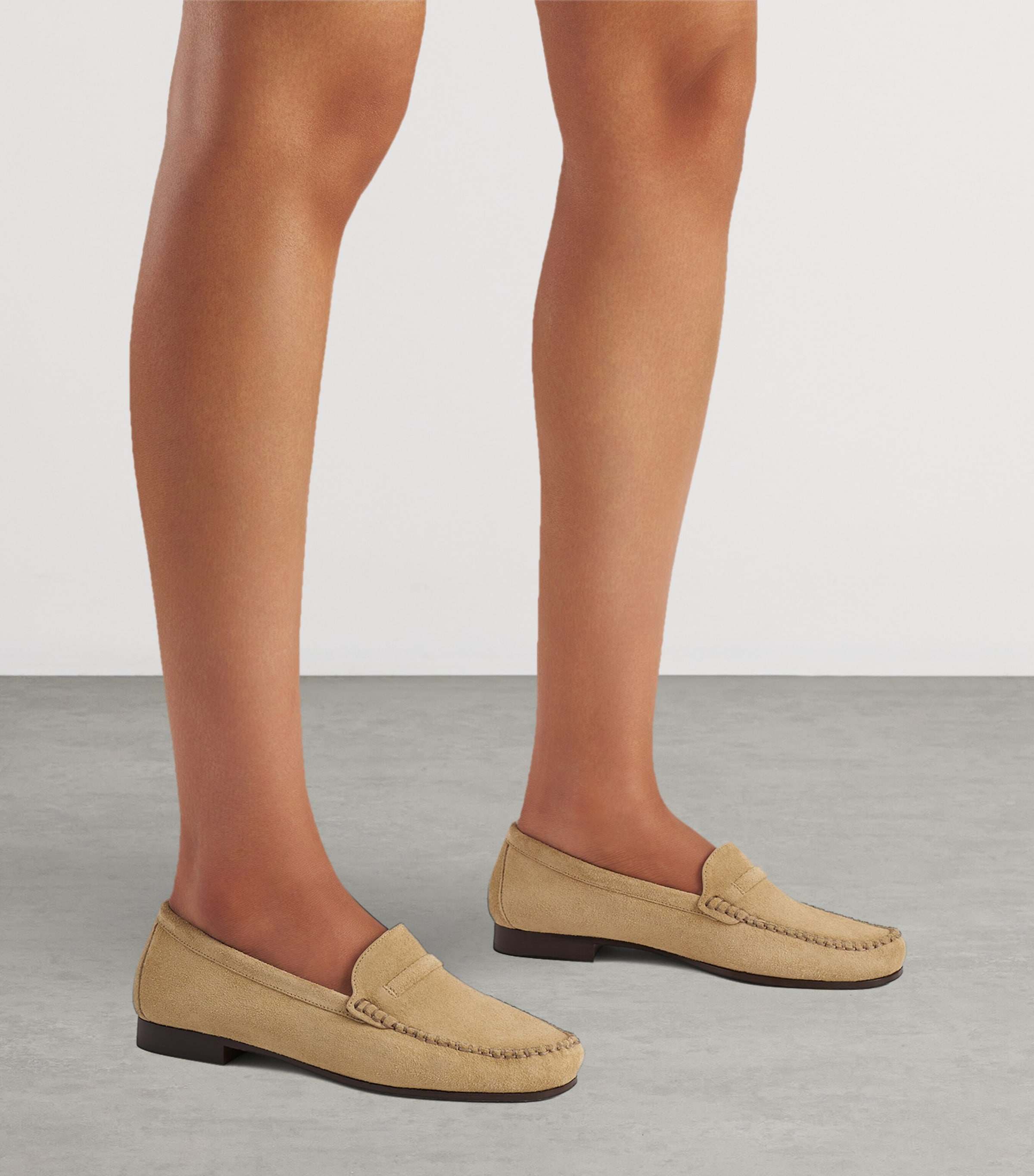 Malone Souliers Suede Knightsbridge Loafers Sand Image 2