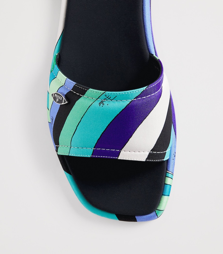 Silk Printed Yummy Slides 059 VERDE/LILLA Image 6