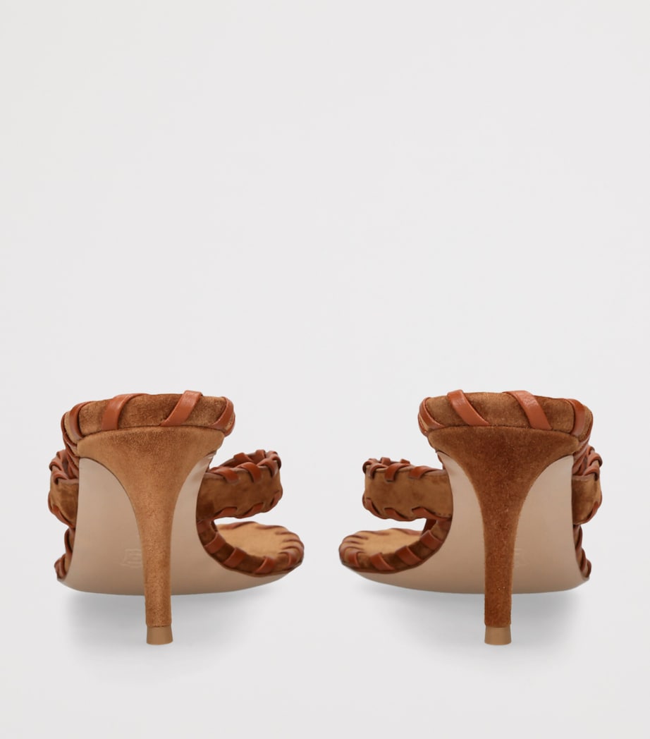 Gianvito Rossi Suede Heeled Mules 70 Mid Brown Image 2