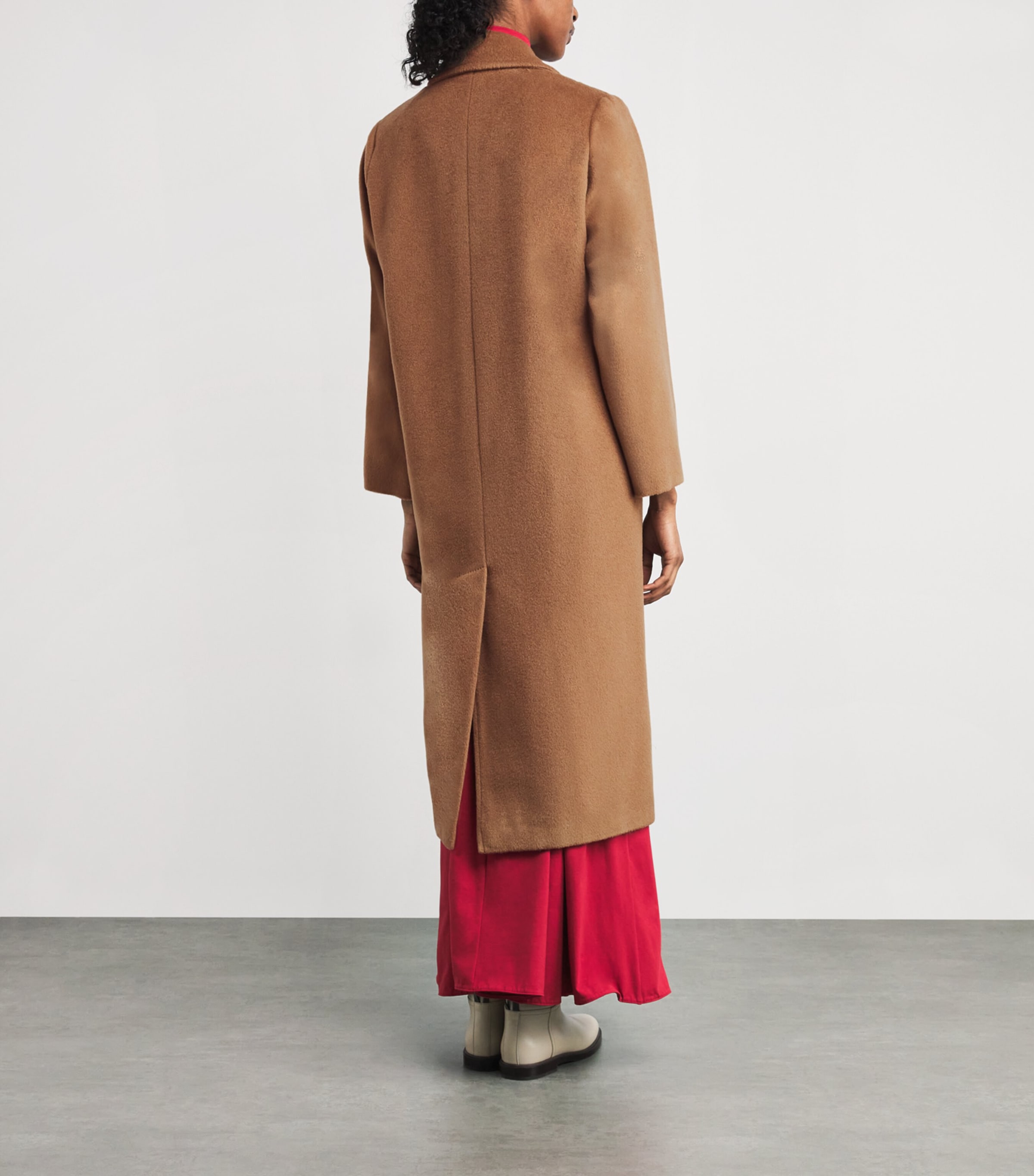 Wool-Alpaca-Blend Double-Breasted Overcoat CAMEL Image 4