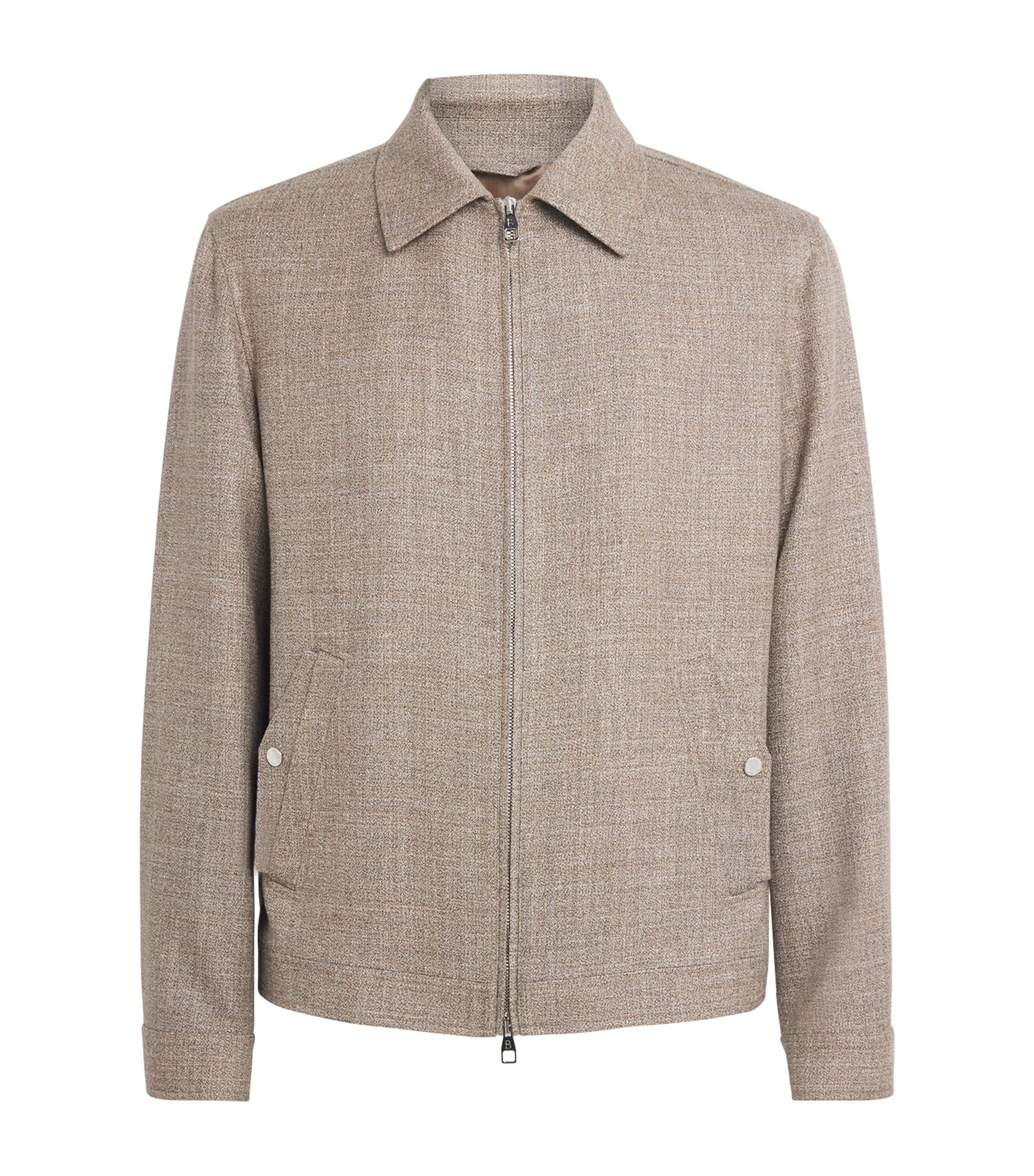 Wool-Silk-Linen Collar Jacket CAFE AU LAIT Image 1