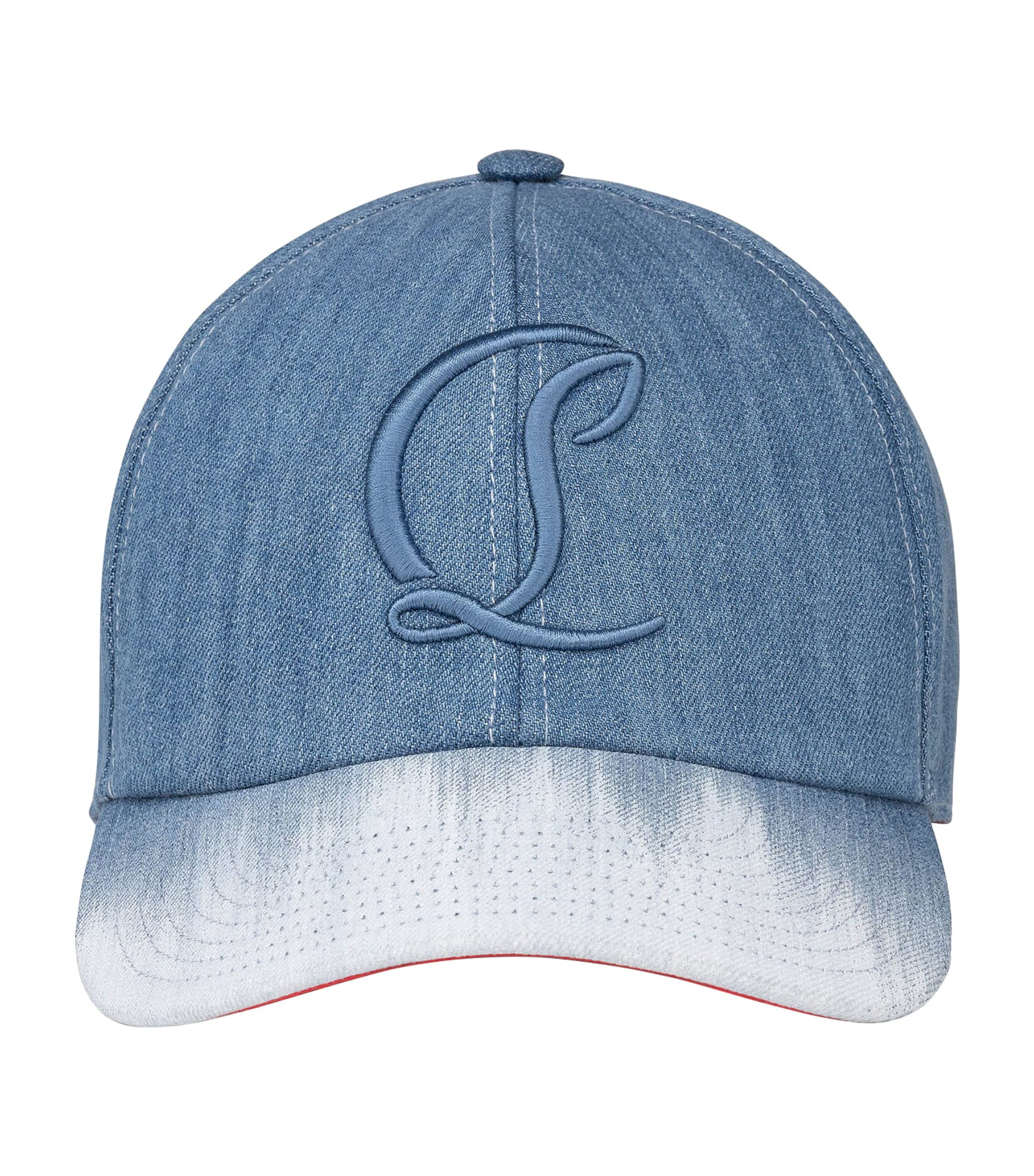 Shop Christian Louboutin Denim Mooncrest Baseball Cap