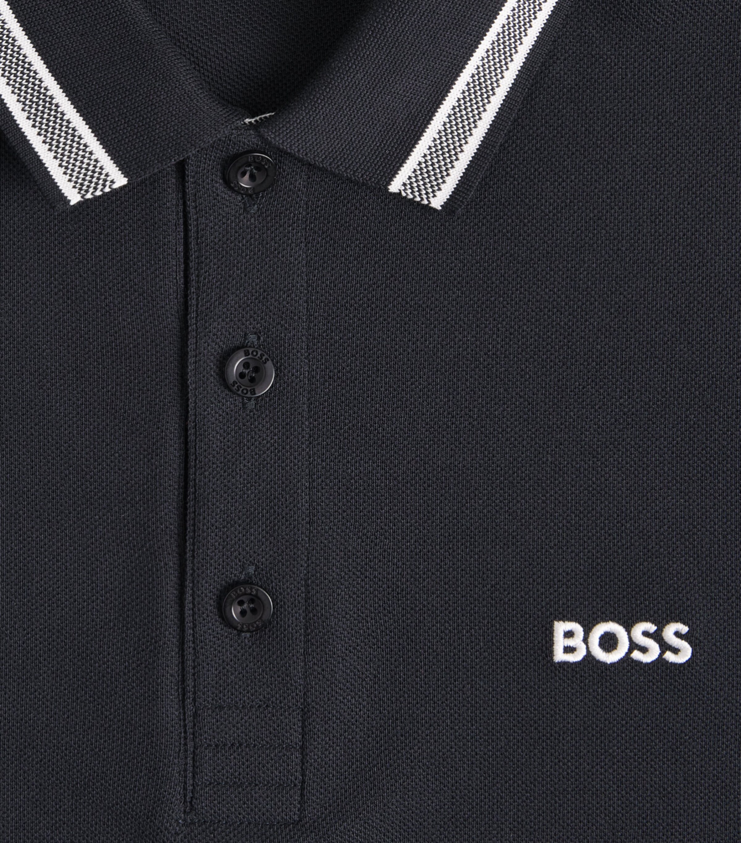 BOSS Mens Cotton Piqué Polo Shirt Dark Image 6