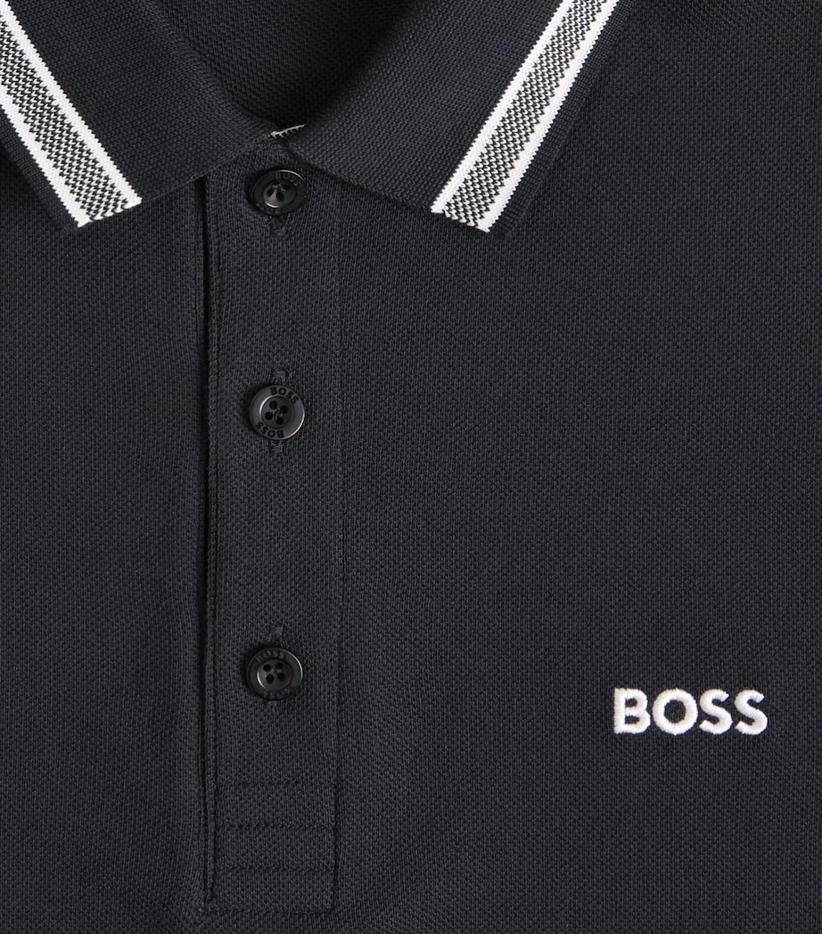 BOSS Mens Cotton Piqué Polo Shirt Dark Image 6