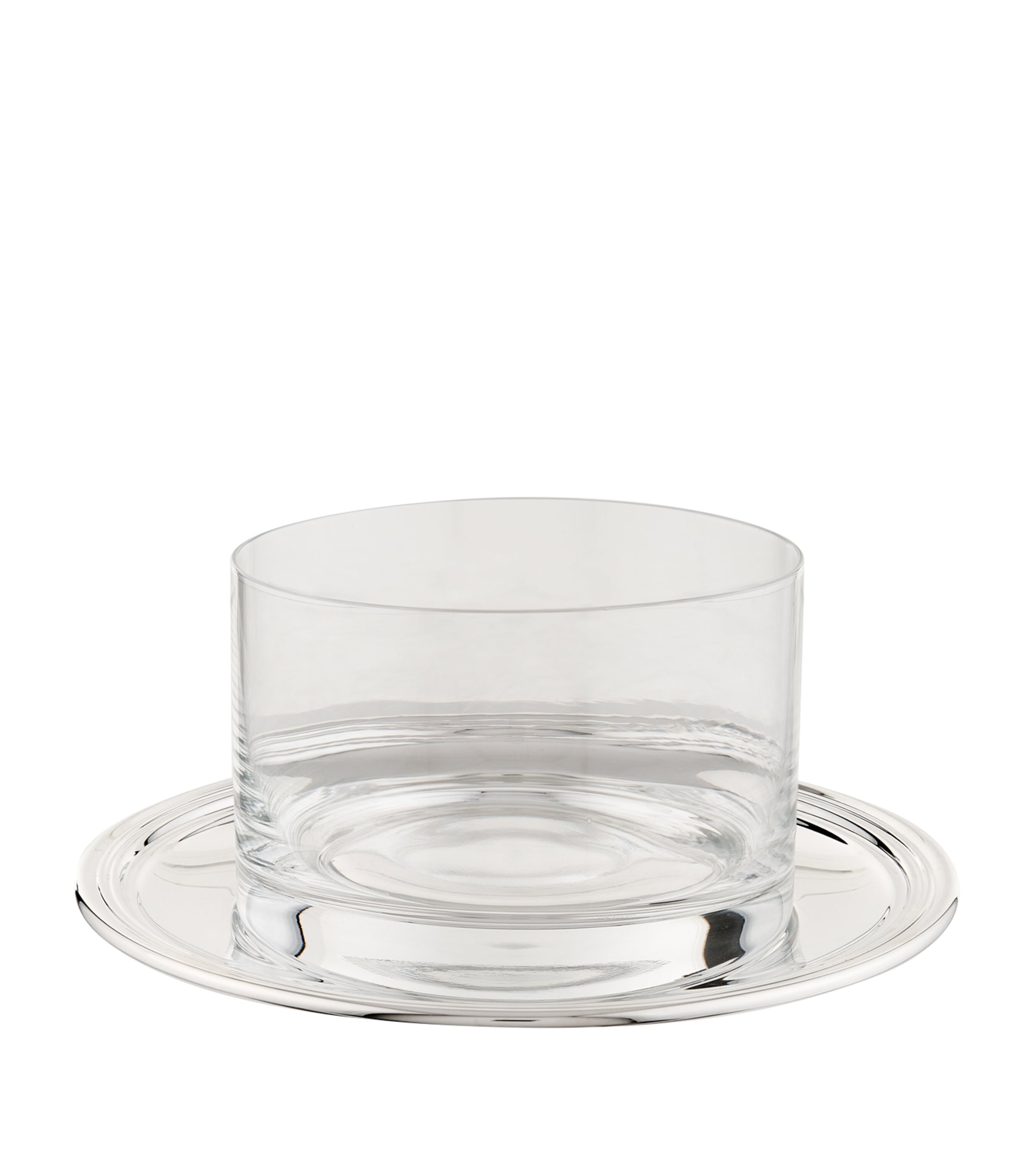 Silver Plated Georgian Round Butter Dish SILVER Image 2