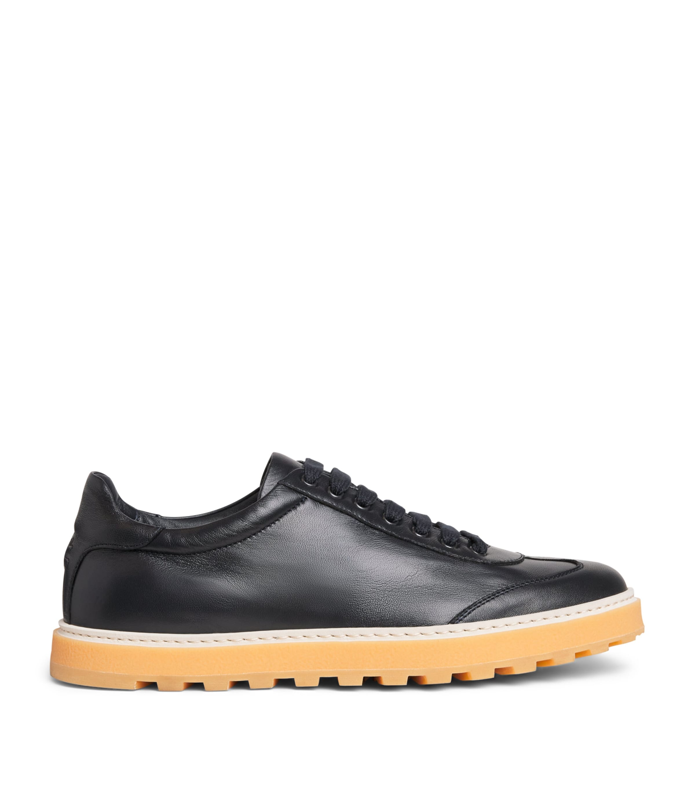 Isaia Leather Sneakers Image 1