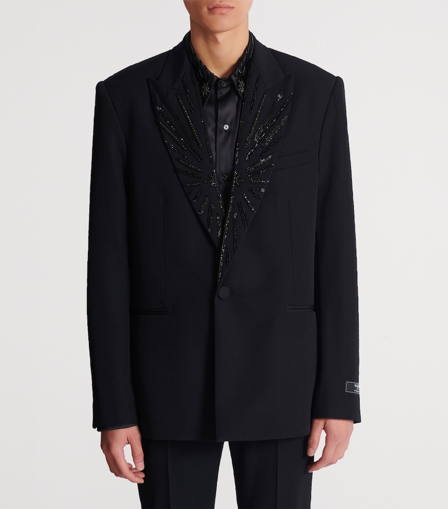 Wool Embellished Blazer EAP NOIR/NOIR Image 4
