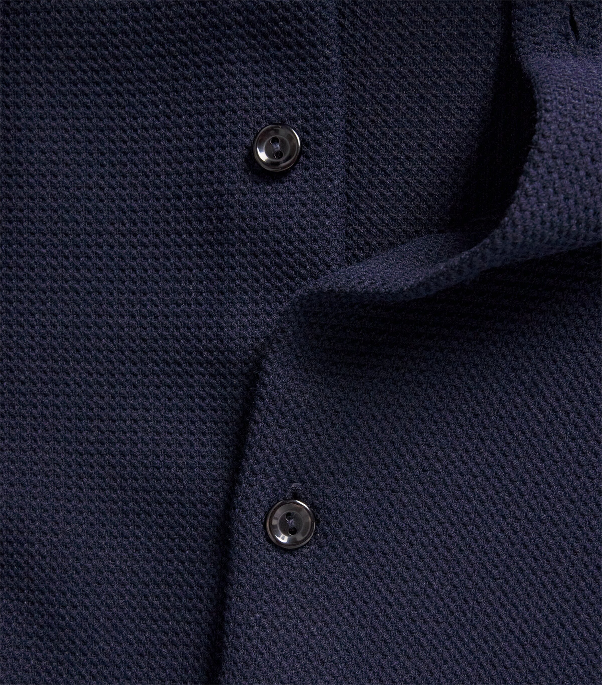Sandro Paris Mens Textured Short-Sleeve Shirt Navy Blue Image 6