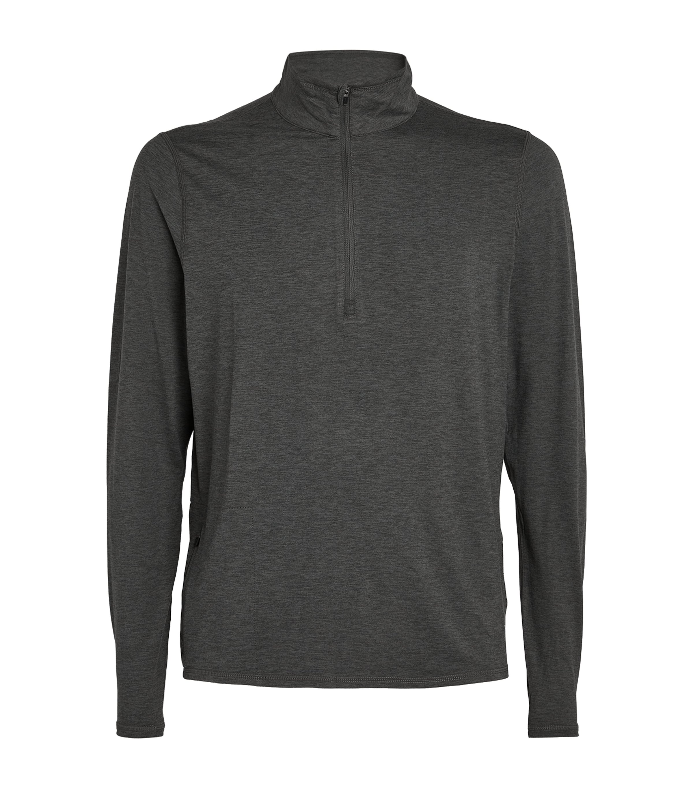 Vuori Ease Performance Half-zip Hoodie In Gray