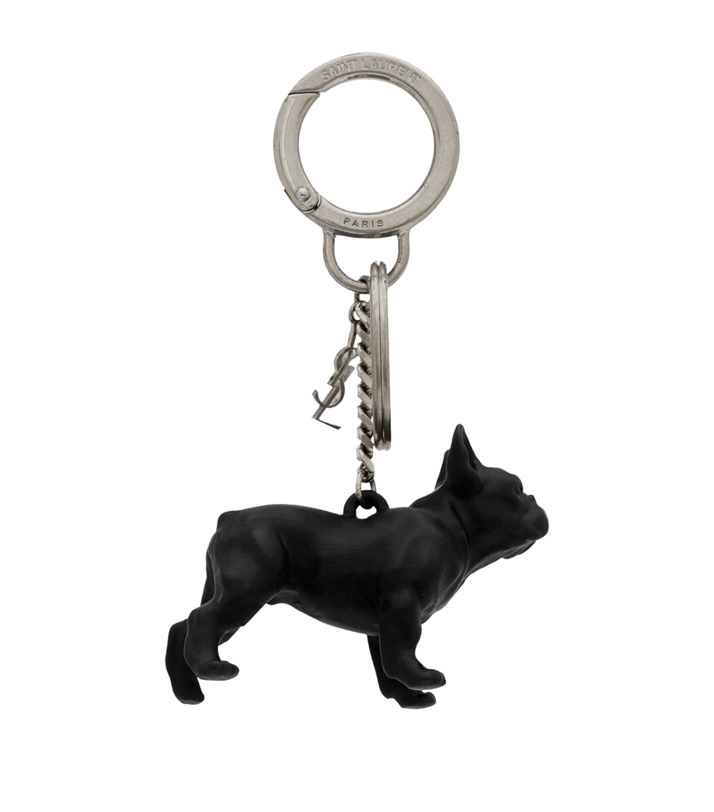 Saint Laurent Bulldog Keychain | Women Accessories | Keyrings | Women Bags | Bag Accessories | Designers | Saint Laurent