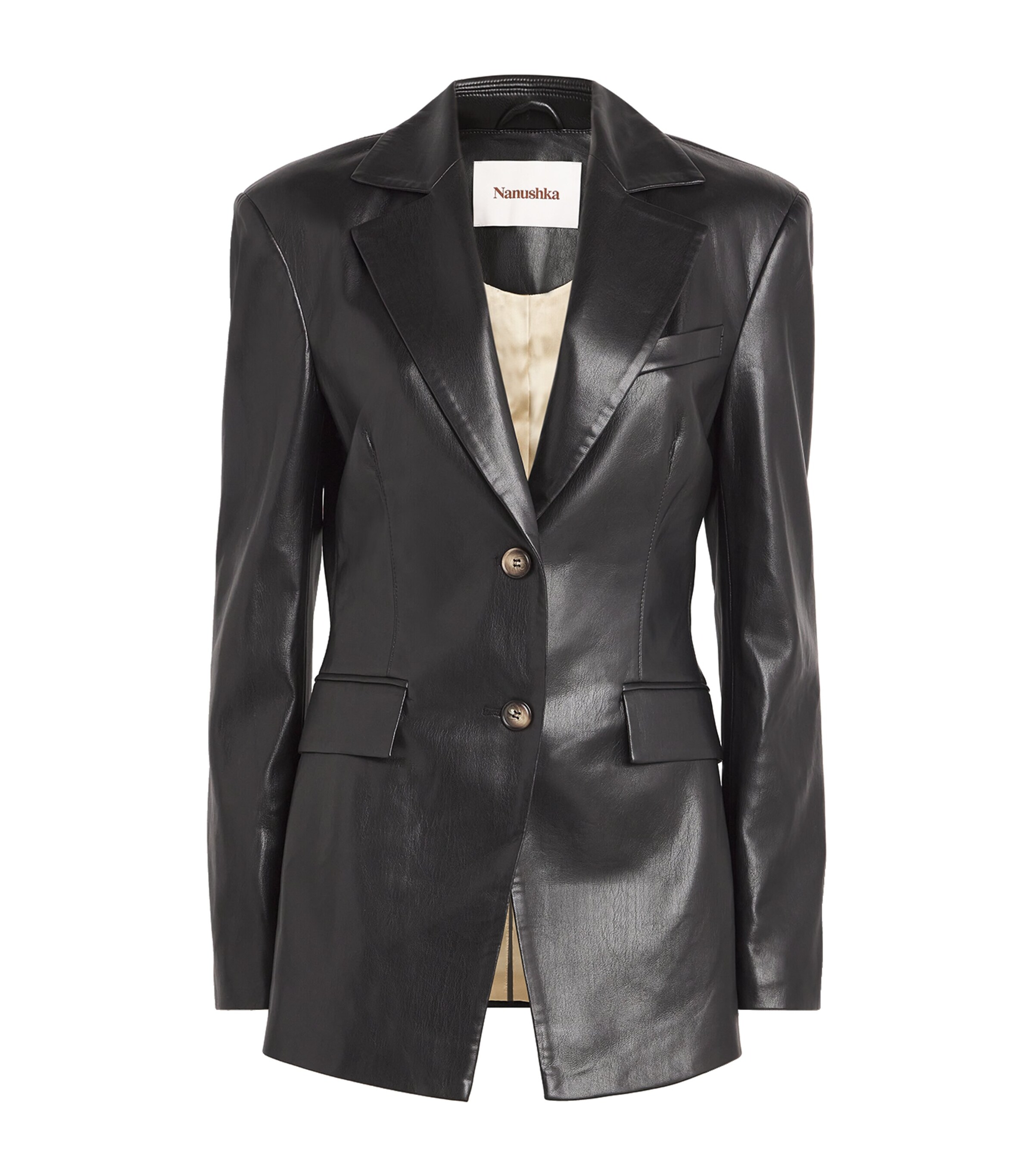 Nanushka Single-breasted Blazer In Black