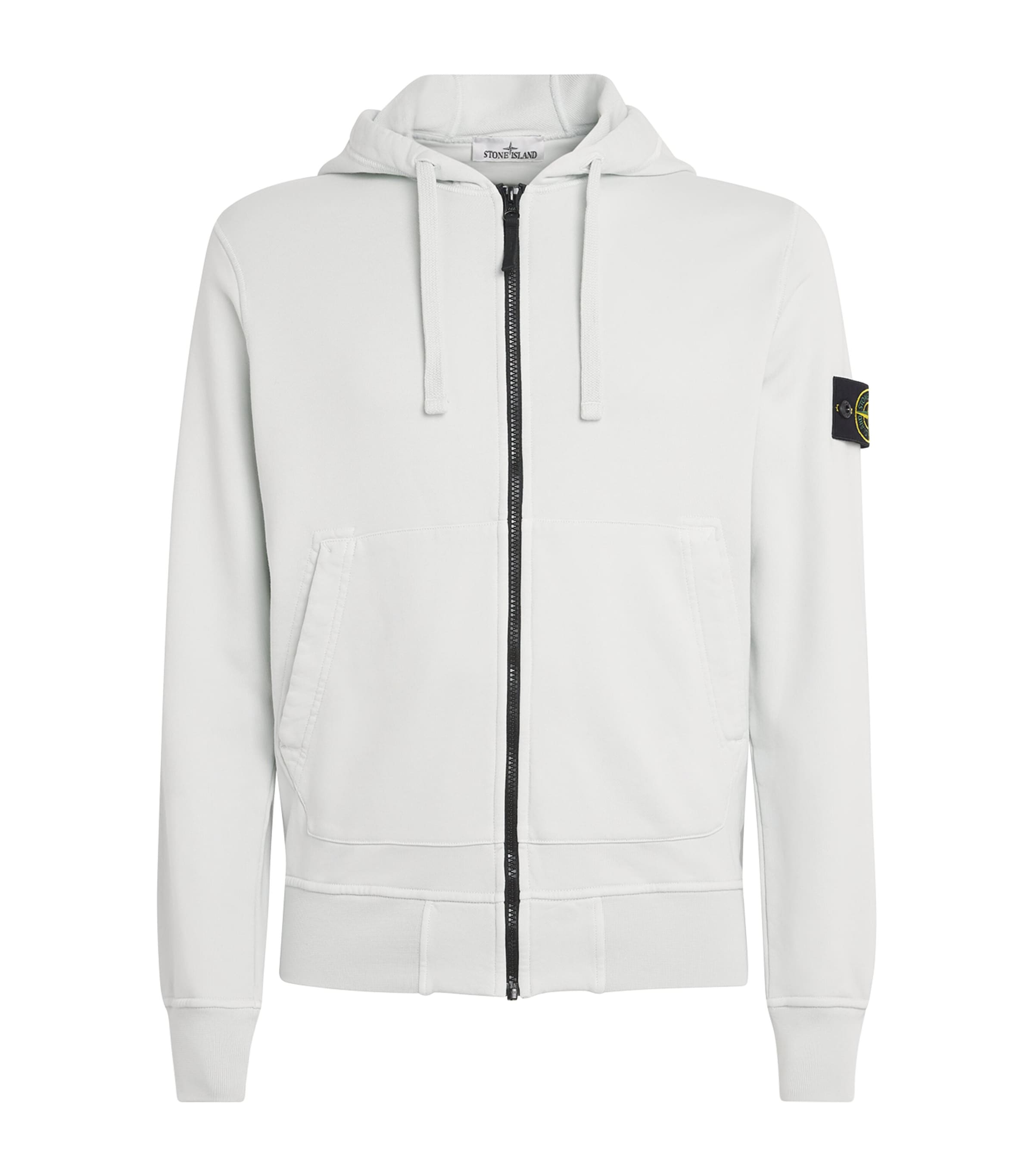 Stone Island Mens Organic Cotton Zip-Up Hoodie Image 1