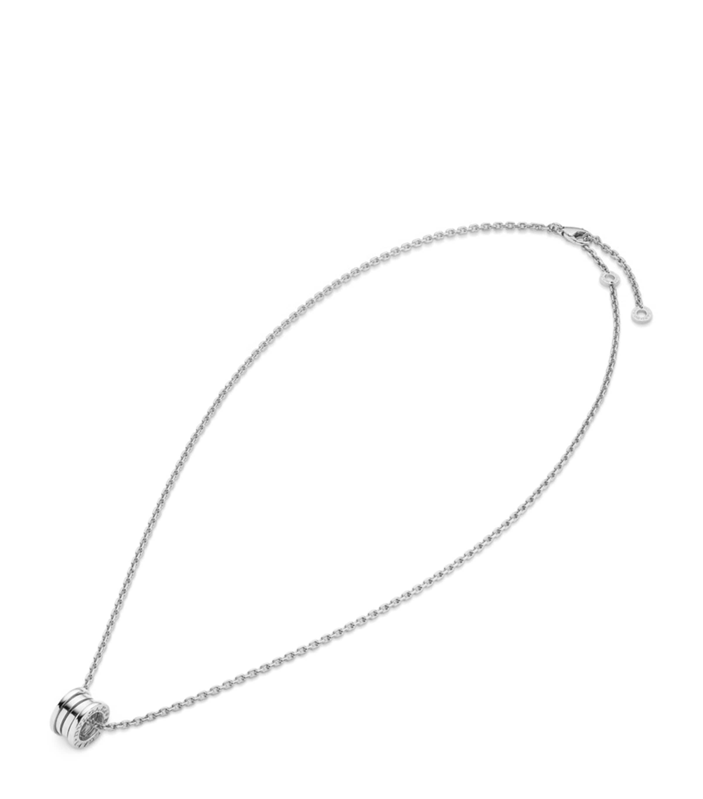 Bvlgari White Gold B. Zero1 Pendant Necklace