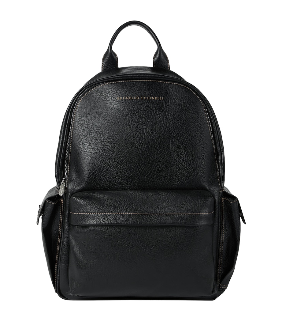 Brunello Cucinelli Leather Travel Backpack Image 1
