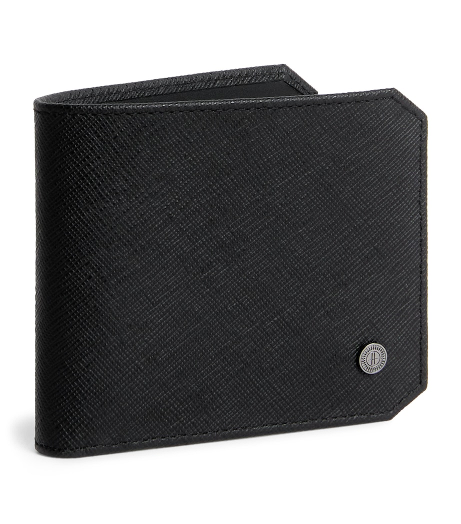 Saffiano Leather Bifold Wallet BLACK Image 1