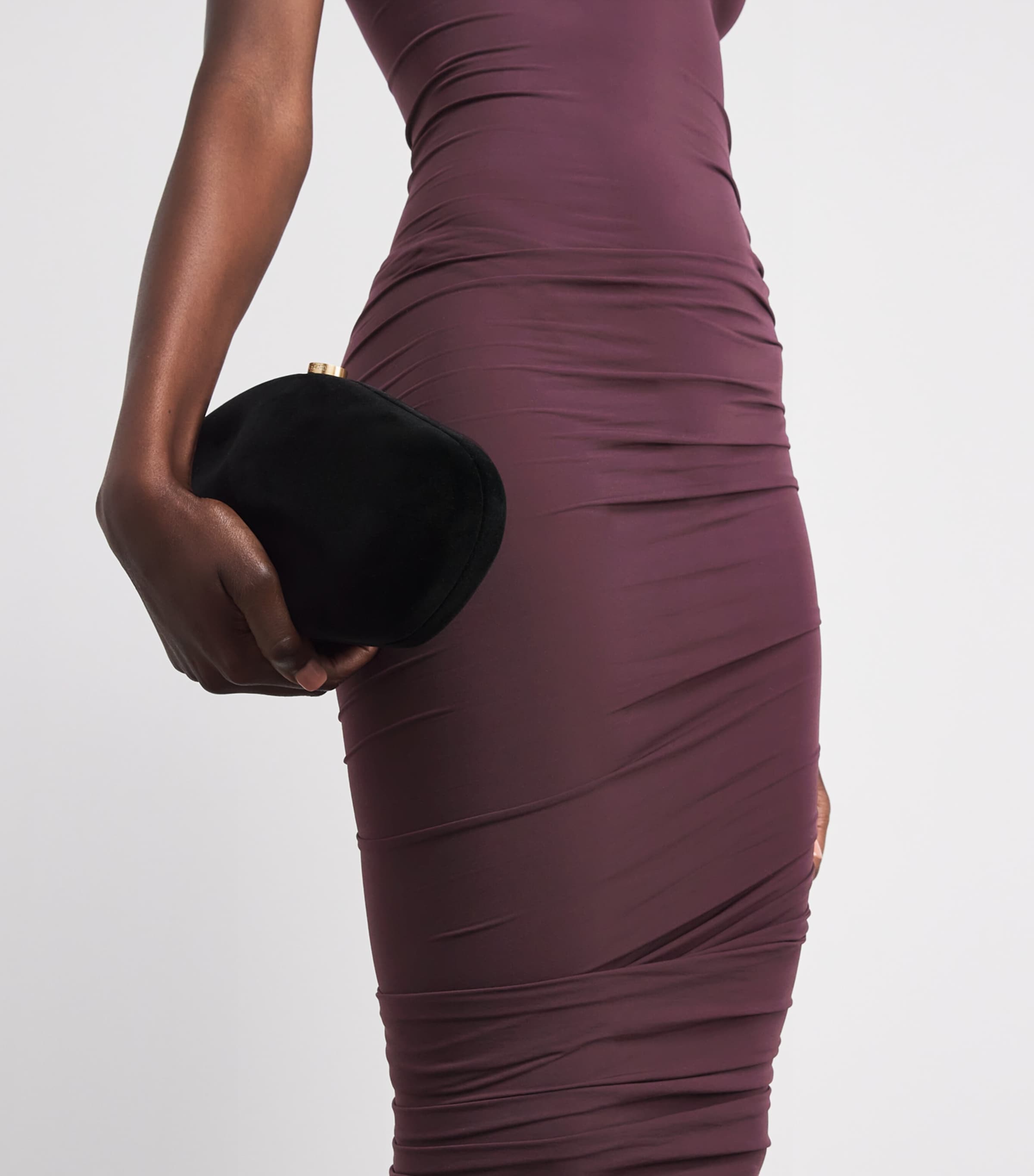 Sheer Ruched Maxi Dress 3249 WILD PLUM Image 6