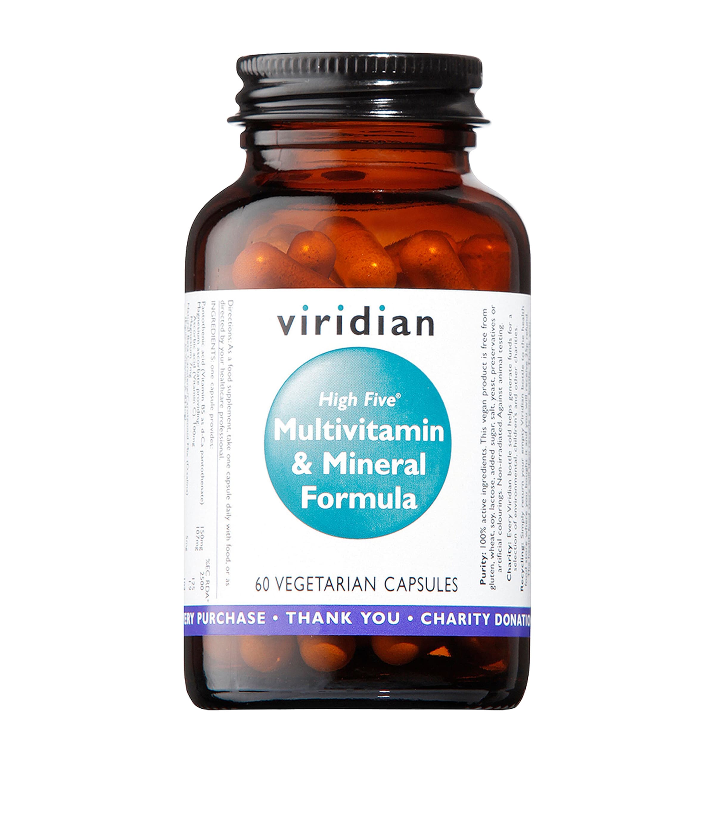 Viridian High Five Multivitamin and Mineral Formula Supplement (60 Capsules) Image 1